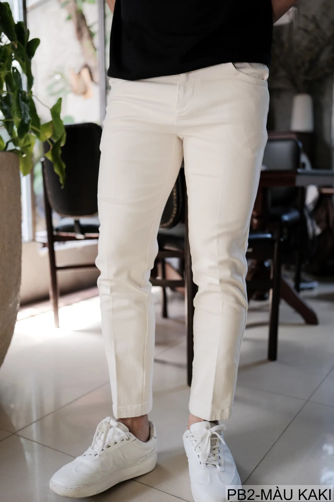 PB2 - Quần Jeans Nam Ống Đứng Cổ Điển, Chất Cotton Co Giãn, Màu Kaki Đen, Phù Hợp Đi Chơi Đi Làm - ảnh 10