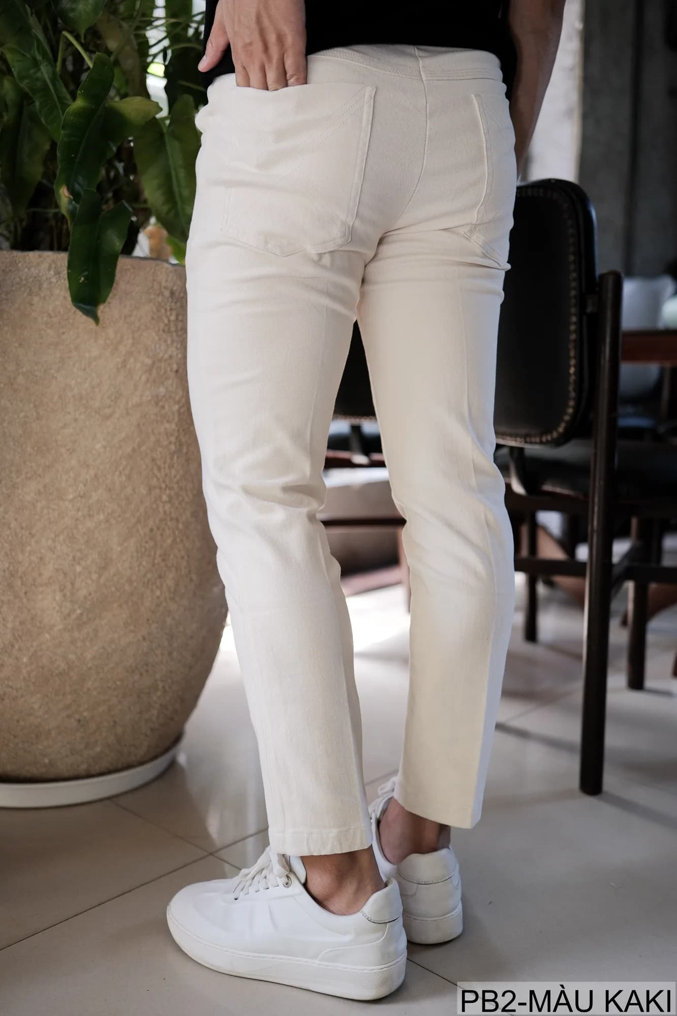 PB2 - Quần Jeans Nam Ống Đứng Cổ Điển, Chất Cotton Co Giãn, Màu Kaki Đen, Phù Hợp Đi Chơi Đi Làm - ảnh 9