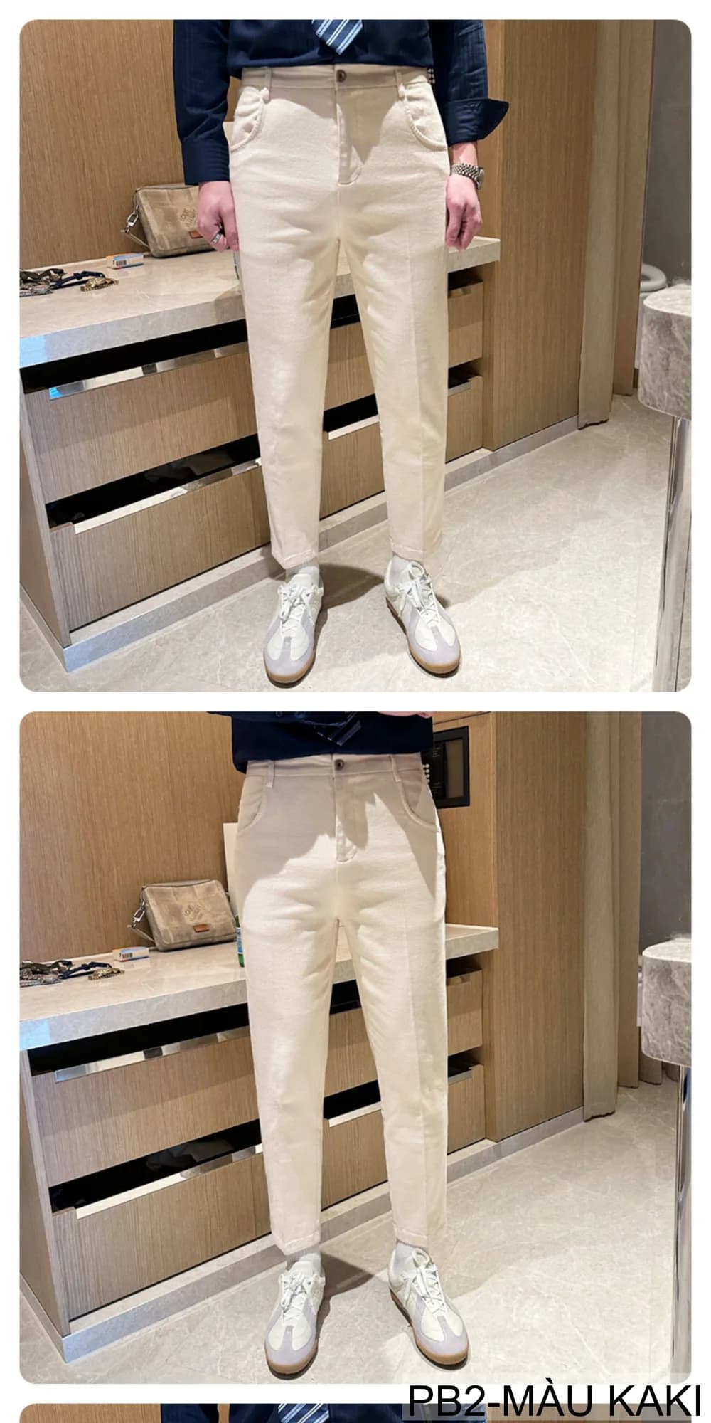 PB2 - Quần Jeans Nam Ống Đứng Cổ Điển, Chất Cotton Co Giãn, Màu Kaki Đen, Phù Hợp Đi Chơi Đi Làm - ảnh 13