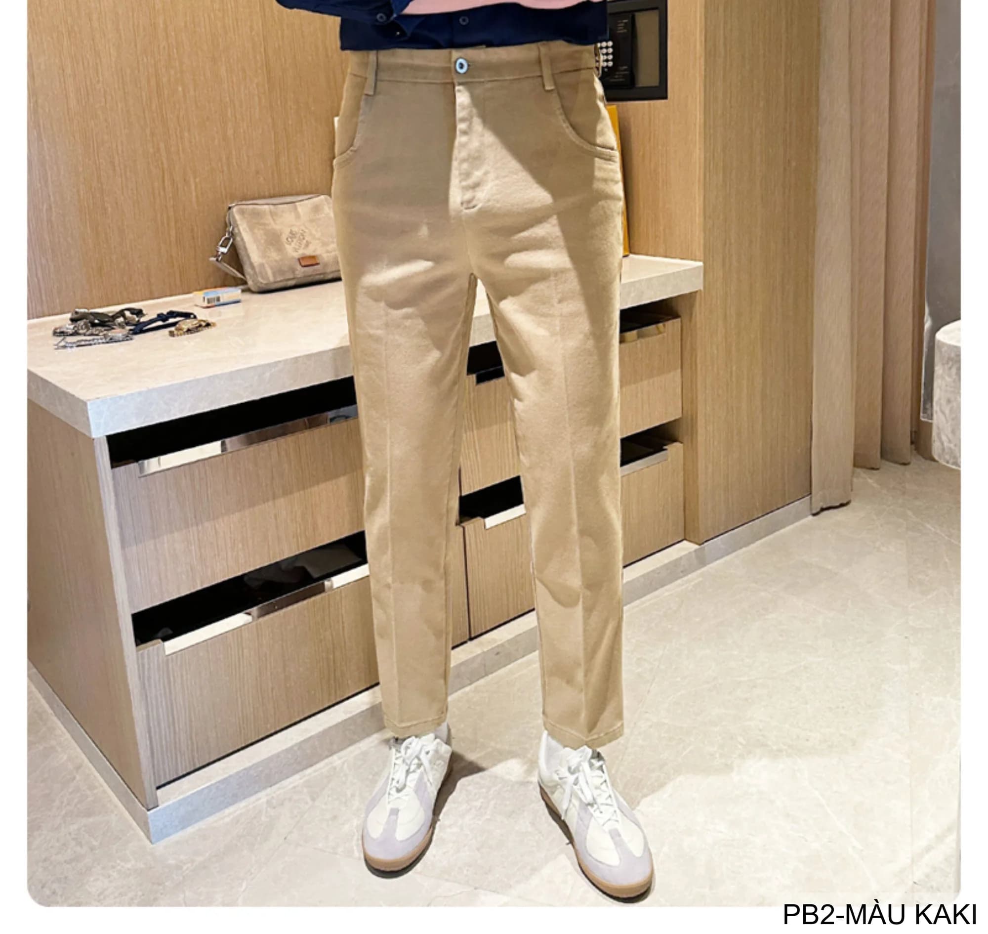 PB2 - Quần Jeans Nam Ống Đứng Cổ Điển, Chất Cotton Co Giãn, Màu Kaki Đen, Phù Hợp Đi Chơi Đi Làm - ảnh 16