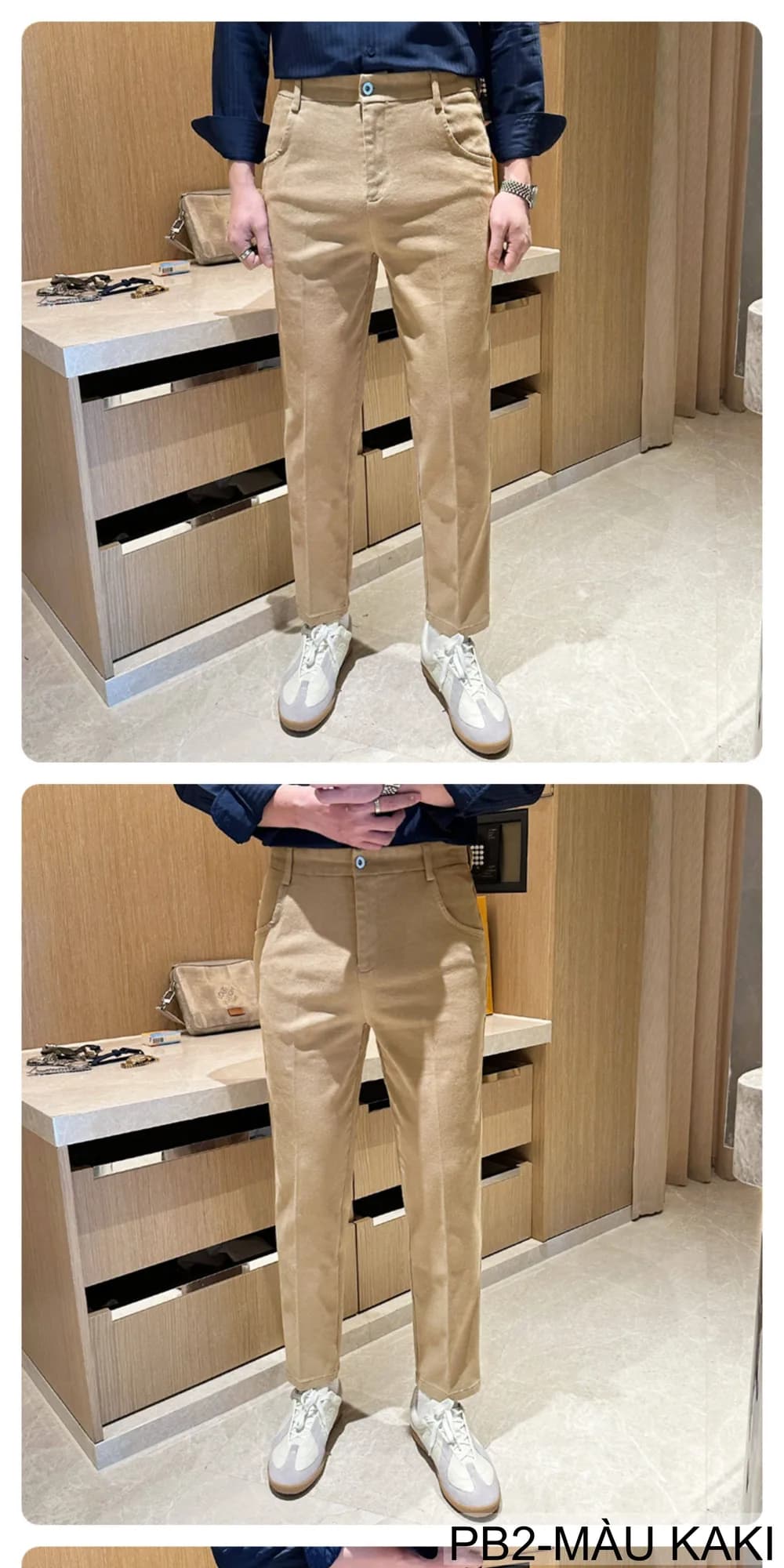 PB2 - Quần Jeans Nam Ống Đứng Cổ Điển, Chất Cotton Co Giãn, Màu Kaki Đen, Phù Hợp Đi Chơi Đi Làm - ảnh 15