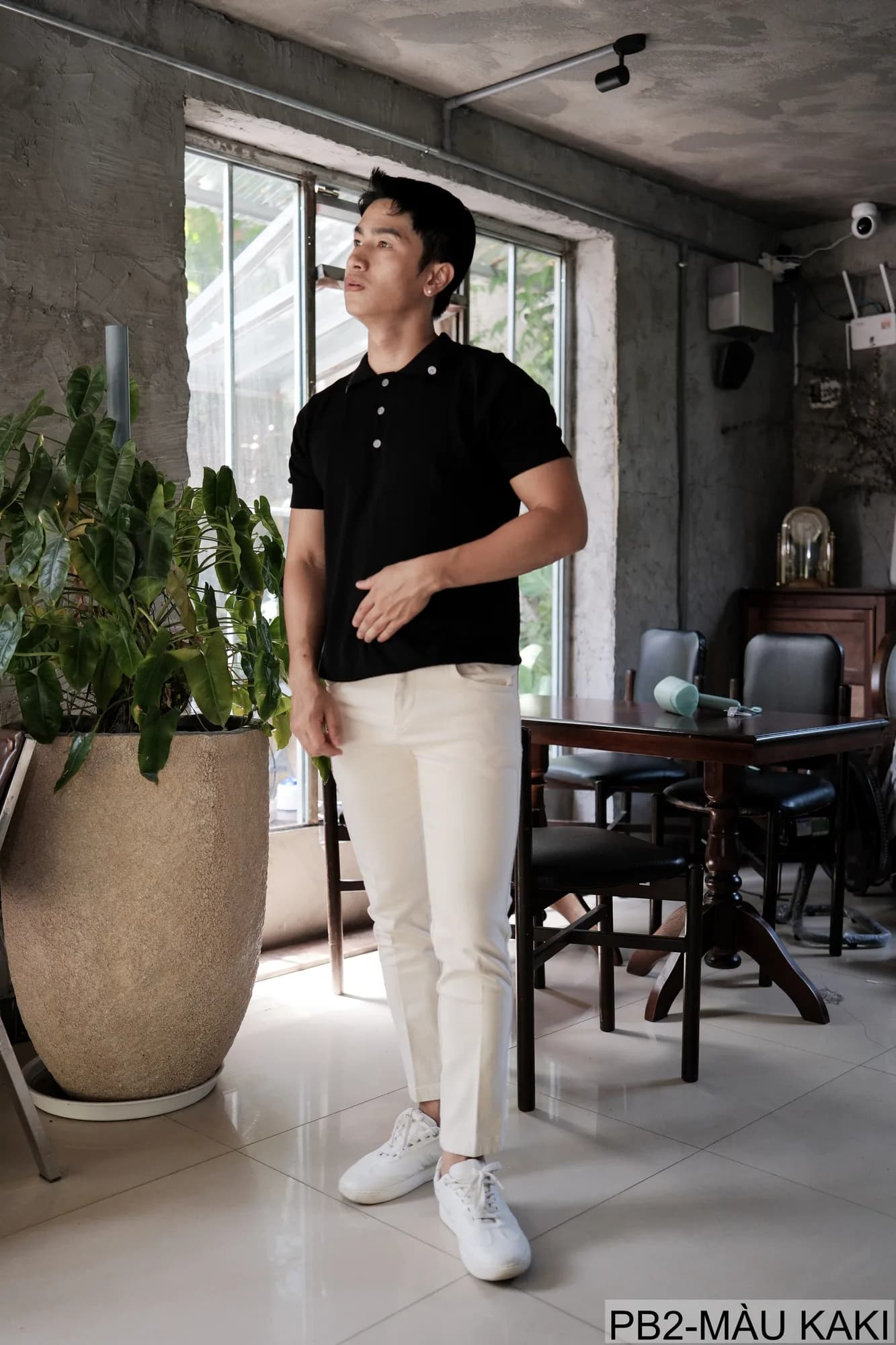 PB2 - Quần Jeans Nam Ống Đứng Cổ Điển, Chất Cotton Co Giãn, Màu Kaki Đen, Phù Hợp Đi Chơi Đi Làm - ảnh 11