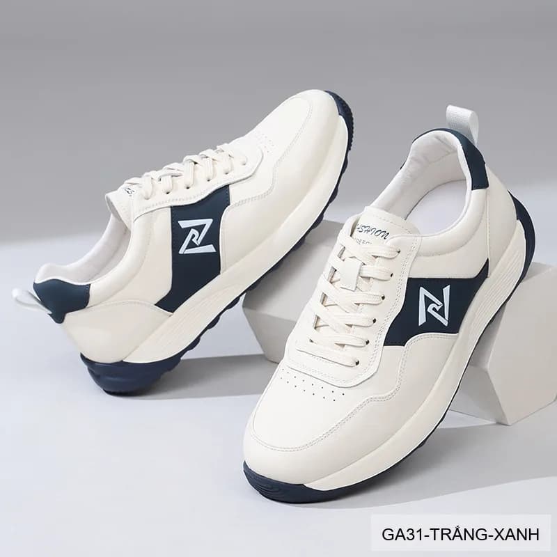 GA31 - Giày da thật nam Lin Sen phối màu khối, đế mềm, phong cách thể thao thường ngày - ảnh 2