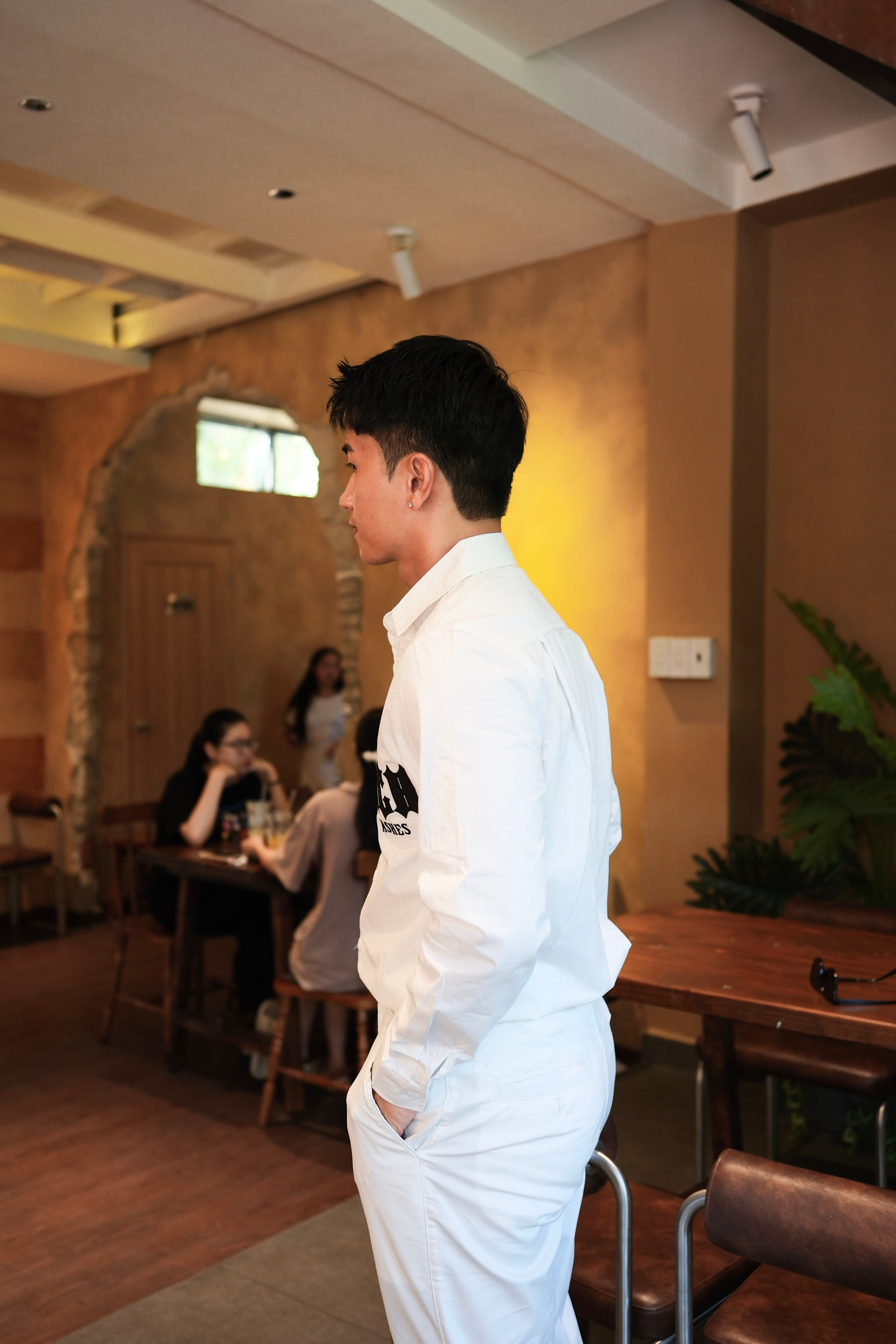 SA11 - Áo sơ mi nam dài tay họa tiết chữ phong cách Nhật Bản, chất cotton mềm mại, dáng rộng thoải mái - ảnh 2