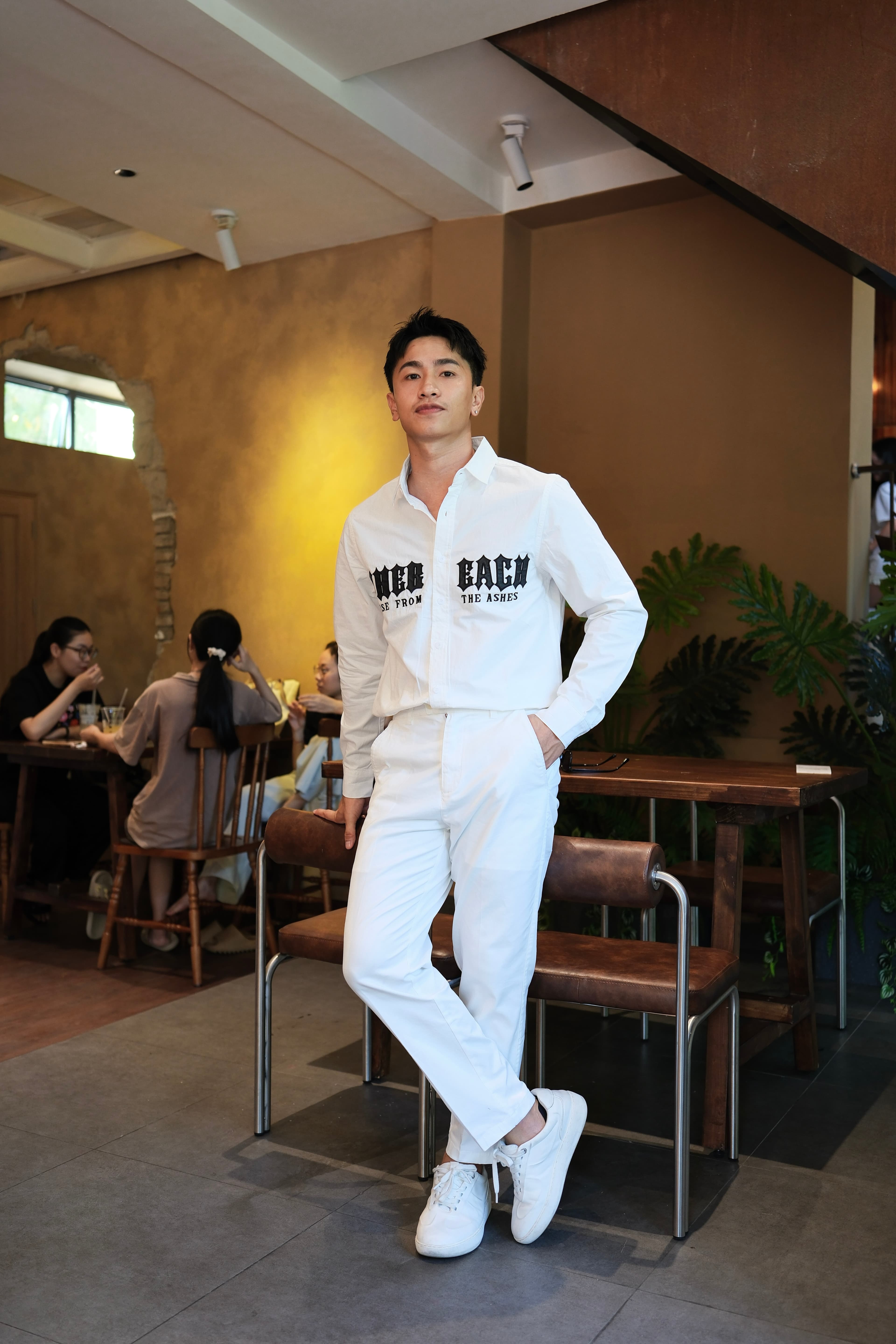 SA11 - Áo sơ mi nam dài tay họa tiết chữ phong cách Nhật Bản, chất cotton mềm mại, dáng rộng thoải mái - ảnh 3