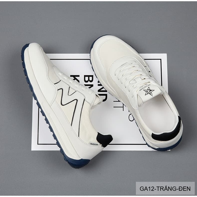 GA12 - Giày nam thể thao nhẹ phong cách Forrest Gump, da thật phối lưới, thiết kế trẻ trung năng động - ảnh 11