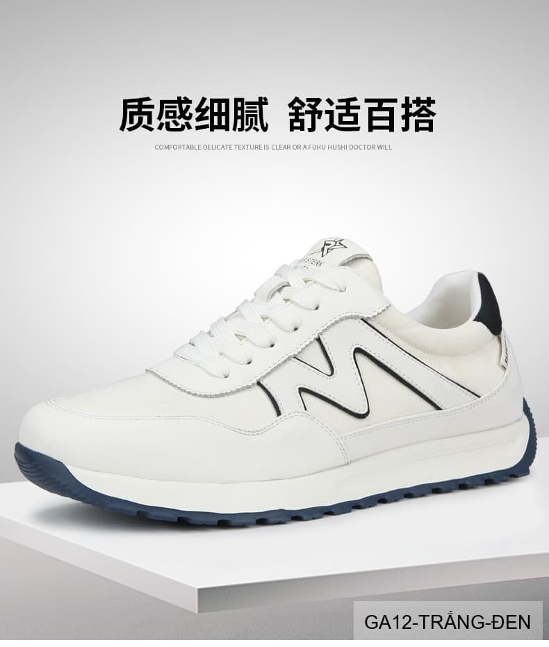 GA12 - Giày nam thể thao nhẹ phong cách Forrest Gump, da thật phối lưới, thiết kế trẻ trung năng động - ảnh 9