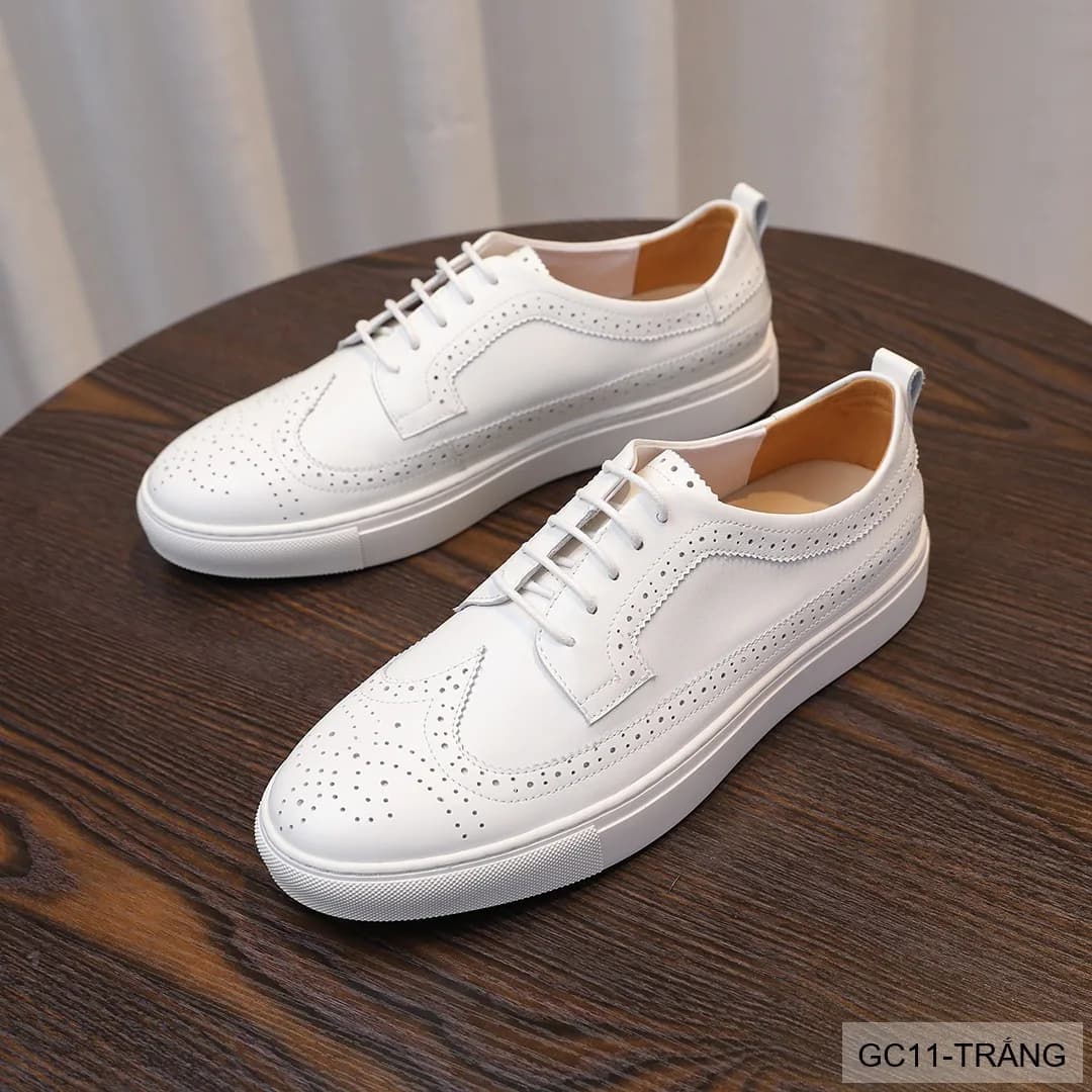 GC11 - Giày Nam Brogue Da Thật Phong Cách Anh Quốc Thiết Kế Sneaker Thời Trang - ảnh 3