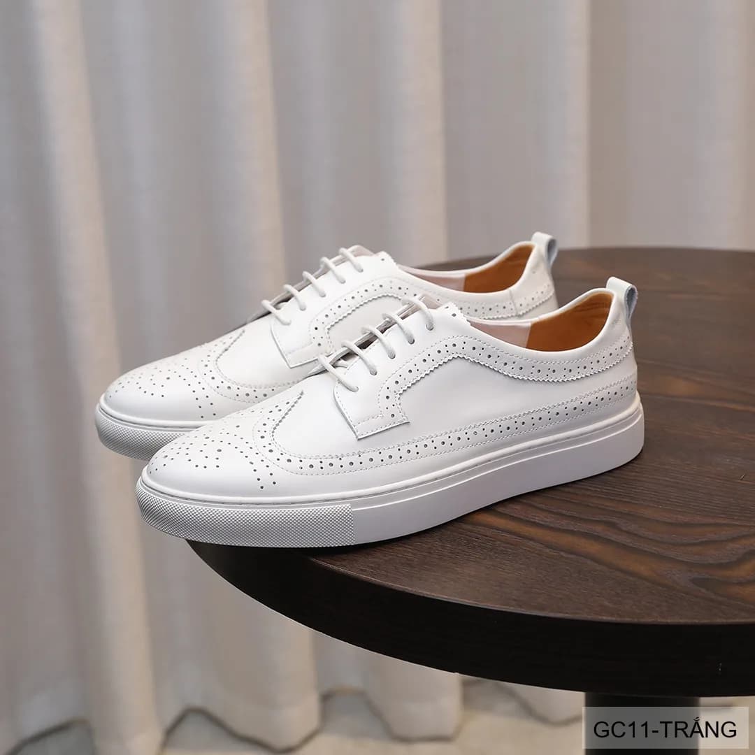 GC11 - Giày Nam Brogue Da Thật Phong Cách Anh Quốc Thiết Kế Sneaker Thời Trang - ảnh 5