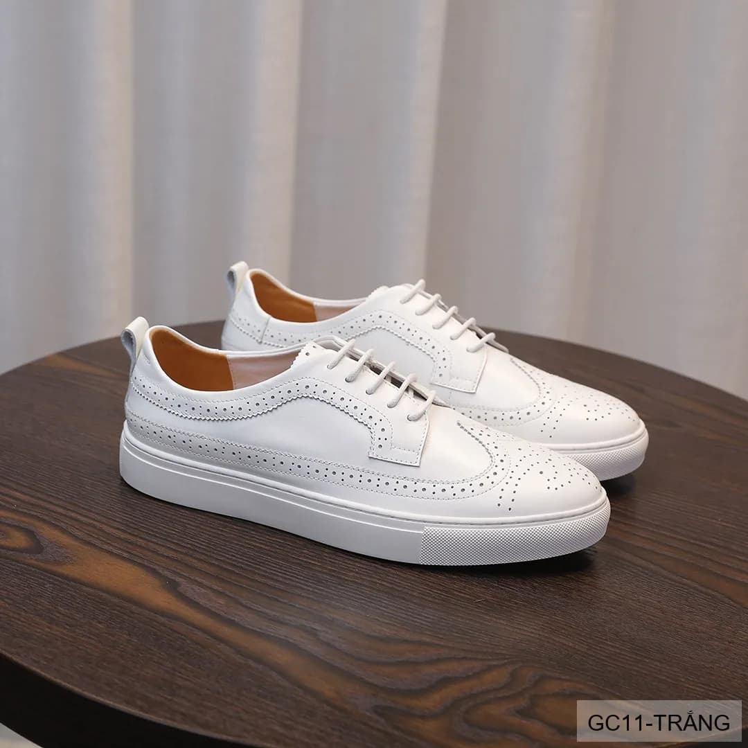 GC11 - Giày Nam Brogue Da Thật Phong Cách Anh Quốc Thiết Kế Sneaker Thời Trang - ảnh 8