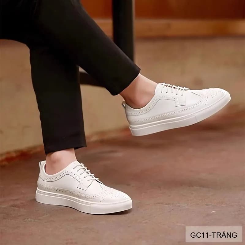 GC11 - Giày Nam Brogue Da Thật Phong Cách Anh Quốc Thiết Kế Sneaker Thời Trang - ảnh 13