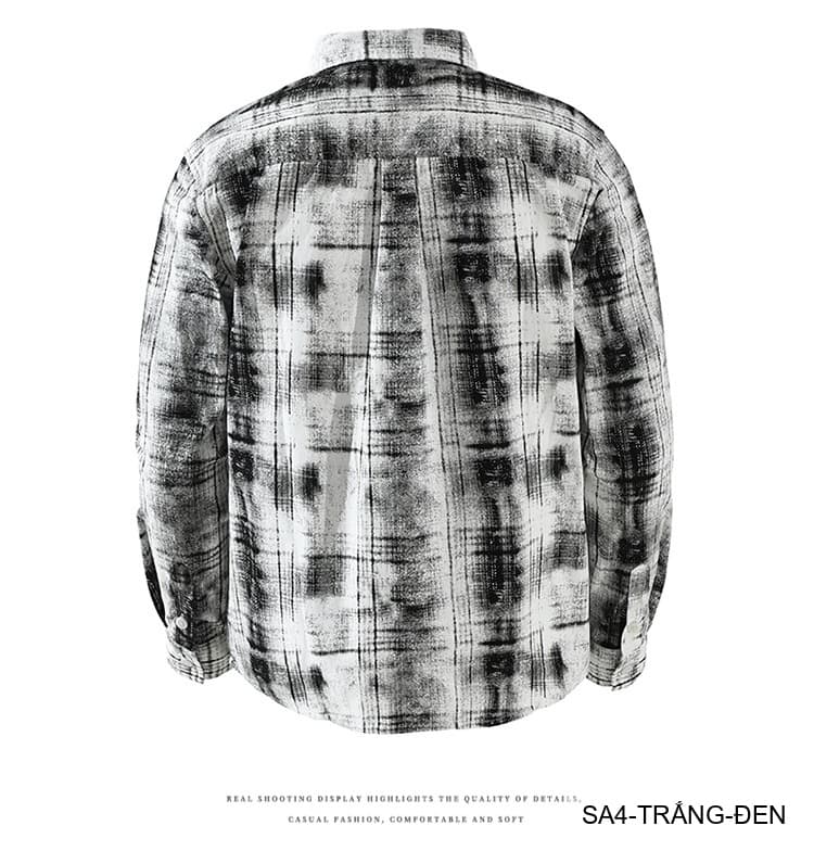 SA4 - Áo sơ mi nam dài tay phong cách Nhật, họa tiết , chất cotton mềm mại, dáng rộng thoải mái - ảnh 10