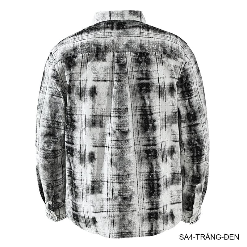 SA4 - Áo sơ mi nam dài tay phong cách Nhật, họa tiết , chất cotton mềm mại, dáng rộng thoải mái - ảnh 5