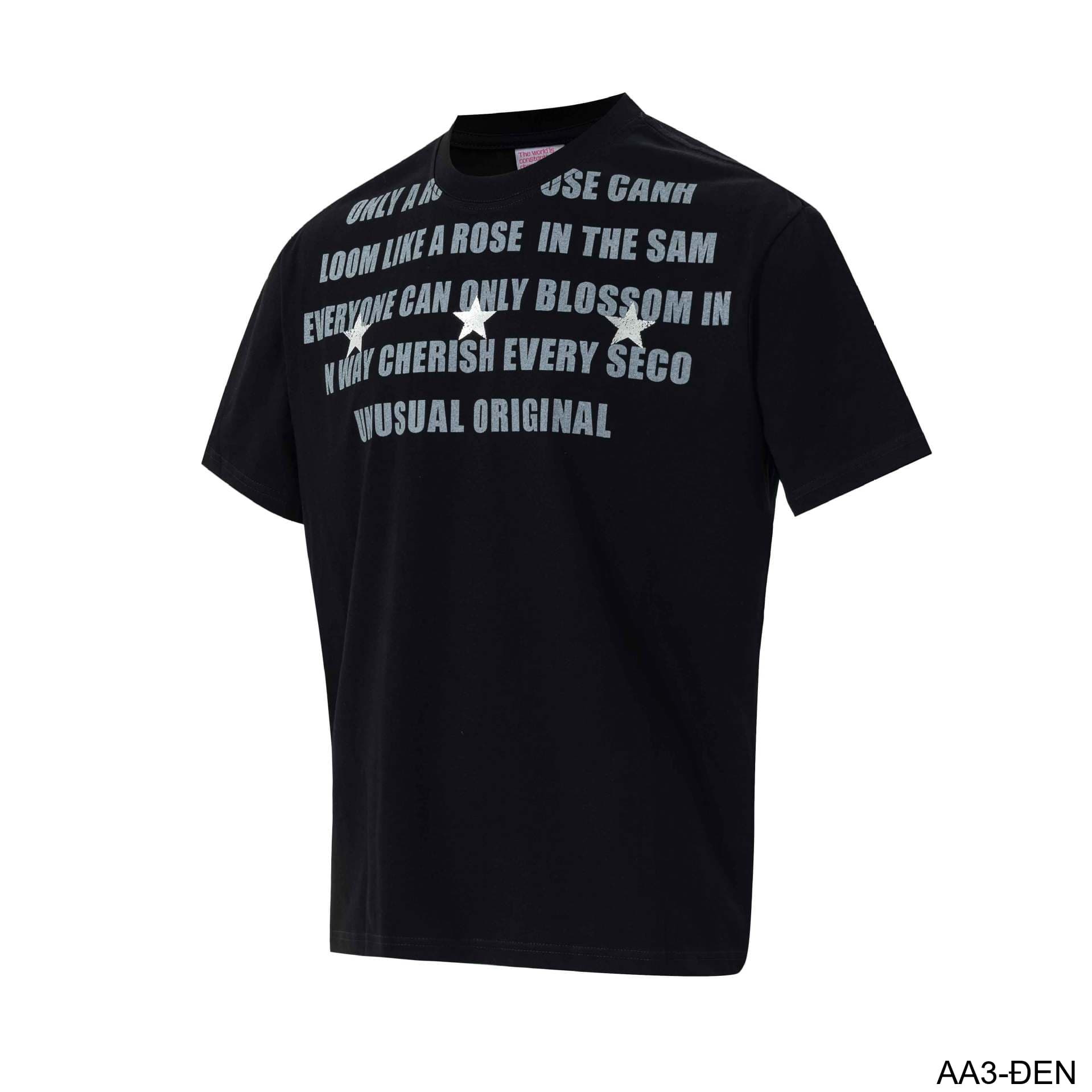 AA3 - Áo thun unisex cổ tròn tay ngắn in chữ retro phong cách streetwear - ảnh 12