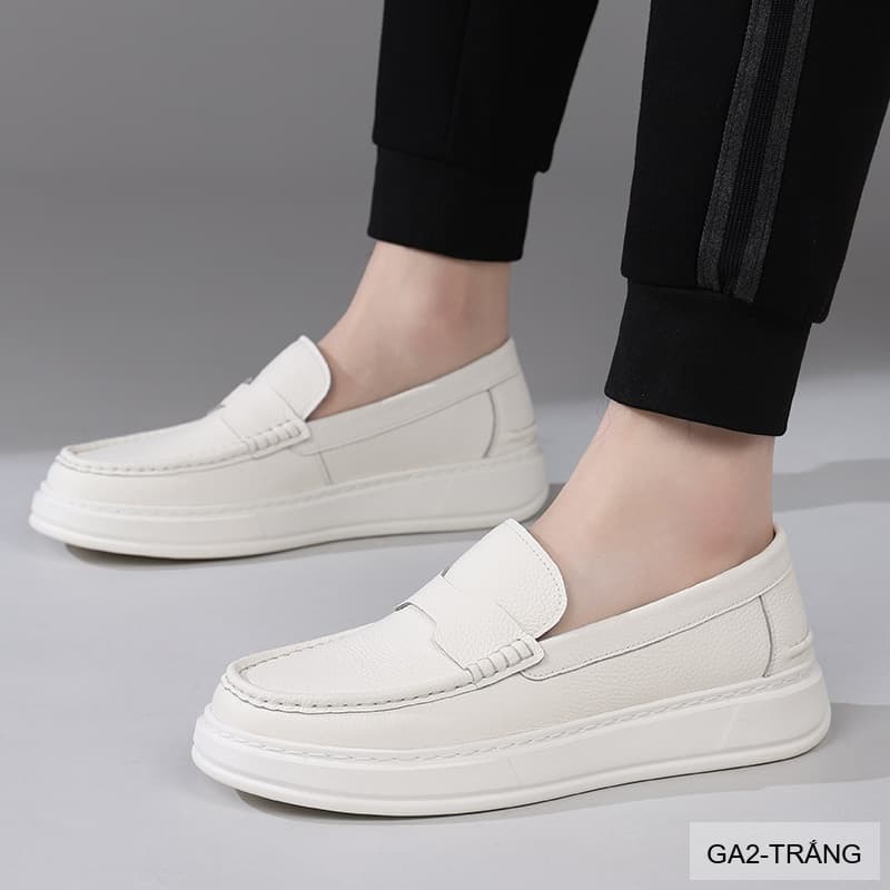 GA2 - Giày lười nam da thật đế mềm phong cách casual Lin Sen - ảnh 4