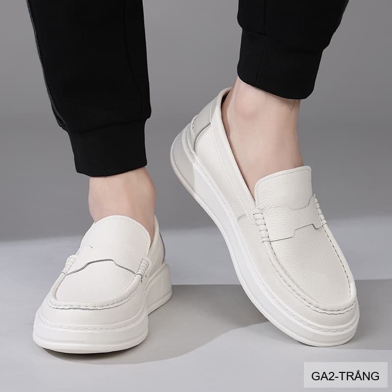GA2 - Giày lười nam da thật đế mềm phong cách casual Lin Sen - ảnh 3