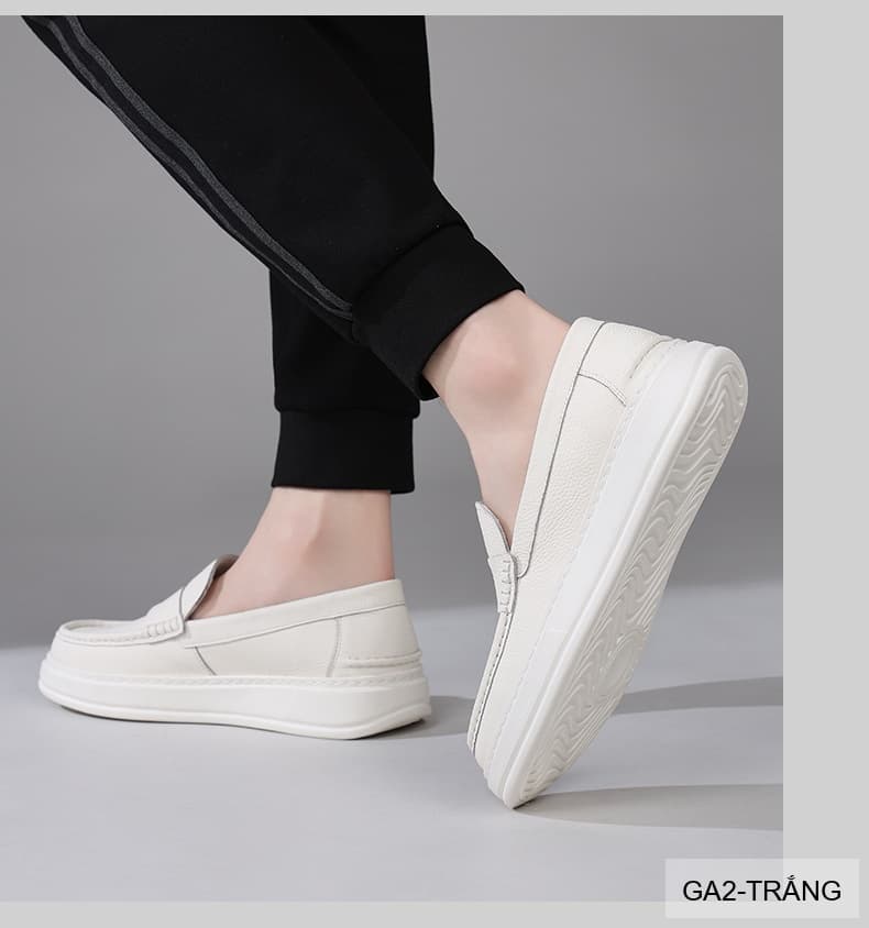GA2 - Giày lười nam da thật đế mềm phong cách casual Lin Sen - ảnh 7