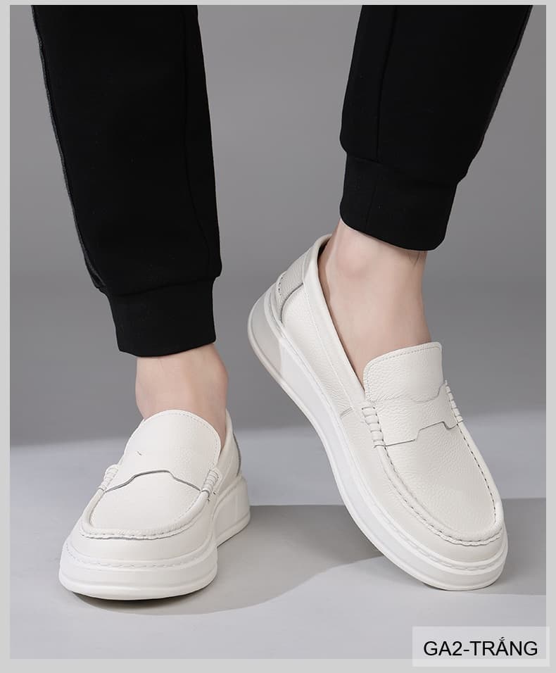 GA2 - Giày lười nam da thật đế mềm phong cách casual Lin Sen - ảnh 5