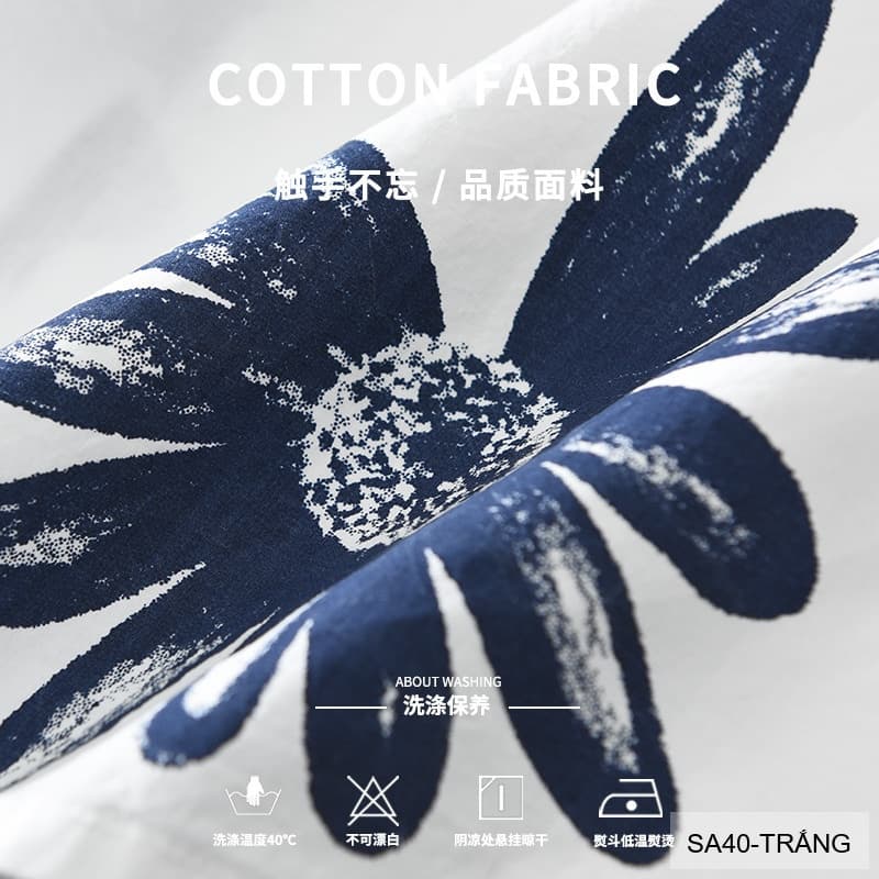 SA40 - Áo sơ mi nam tay ngắn họa tiết hoa cúc, phong cách Hàn Quốc, chất cotton thoáng mát - ảnh 8