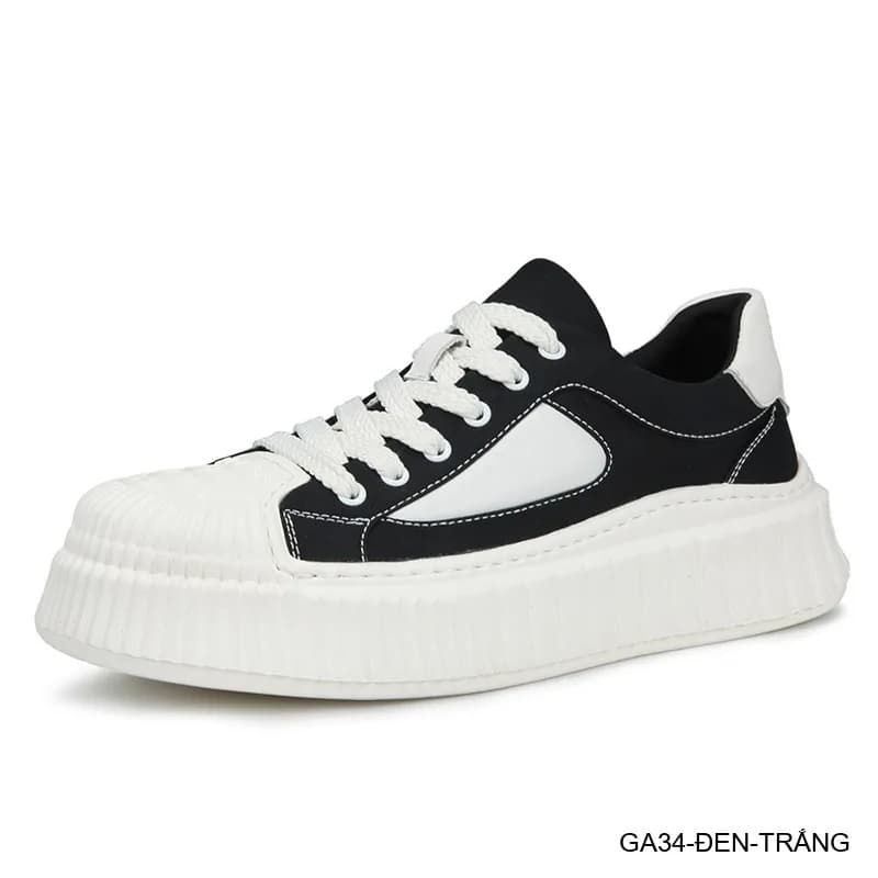 GA34 - Giày thể thao nam Shell Toe đế dày, thoáng khí, phối màu thời thượng Mơ & Đen