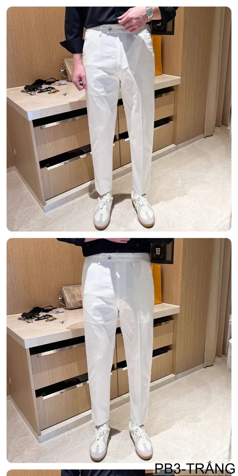 PB3 - Quần ống đứng nam màu trơn, chất cotton co giãn nhẹ, dáng regular fit, phong cách streetwear - ảnh 9