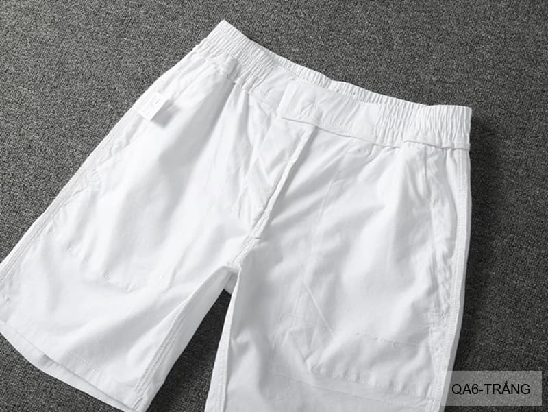 QA6 - Quần short nam dáng rộng phong cách Hàn Quốc, chất cotton thoáng mát, ống đứng, 5 tấc, có túi kéo - ảnh 11