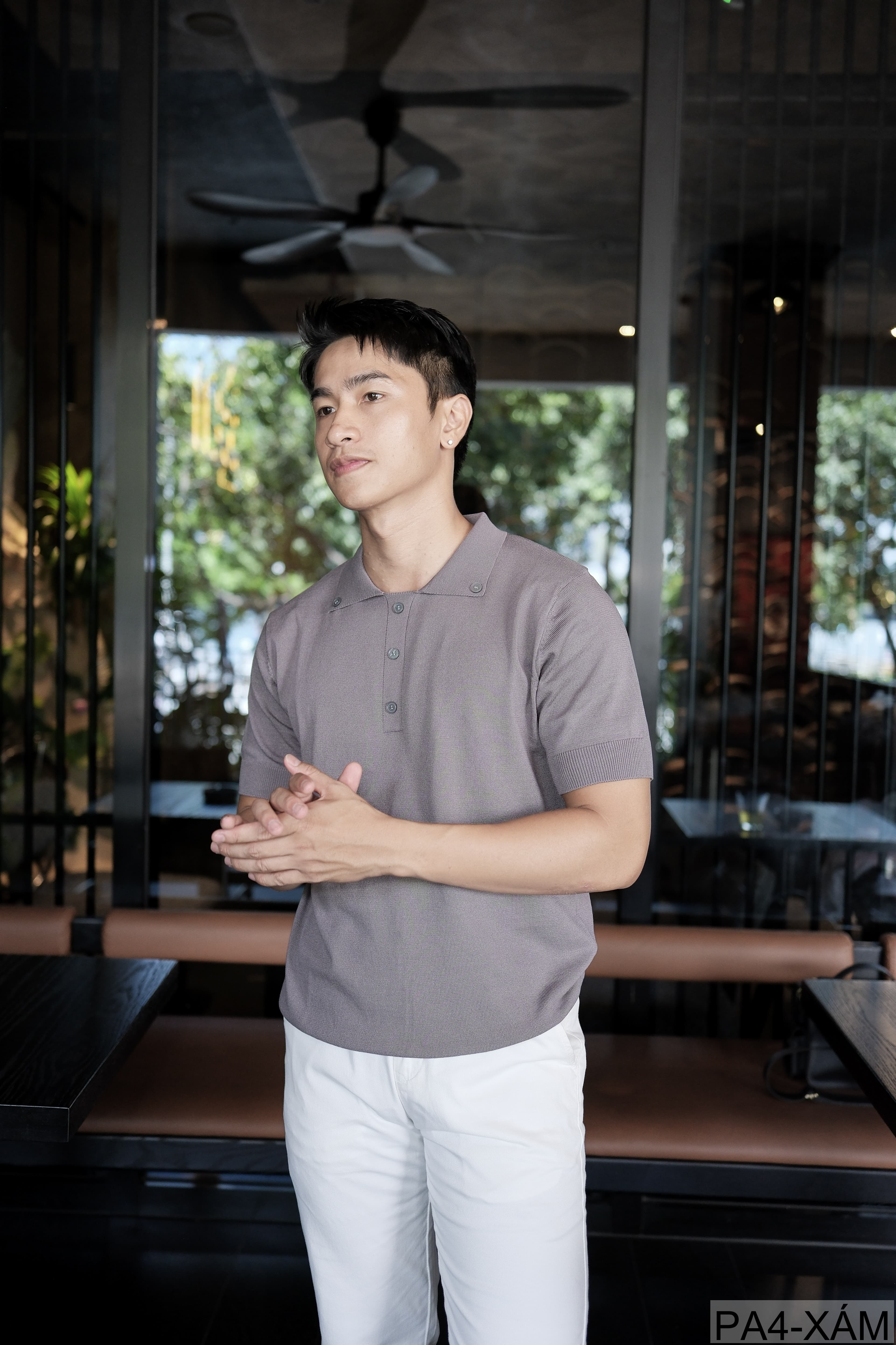PA4 - Áo Polo Tay Ngắn Phong Cách Retro Mỹ Dáng Rộng, Chất Liệu Mềm Mại Thoáng Khí - ảnh 4