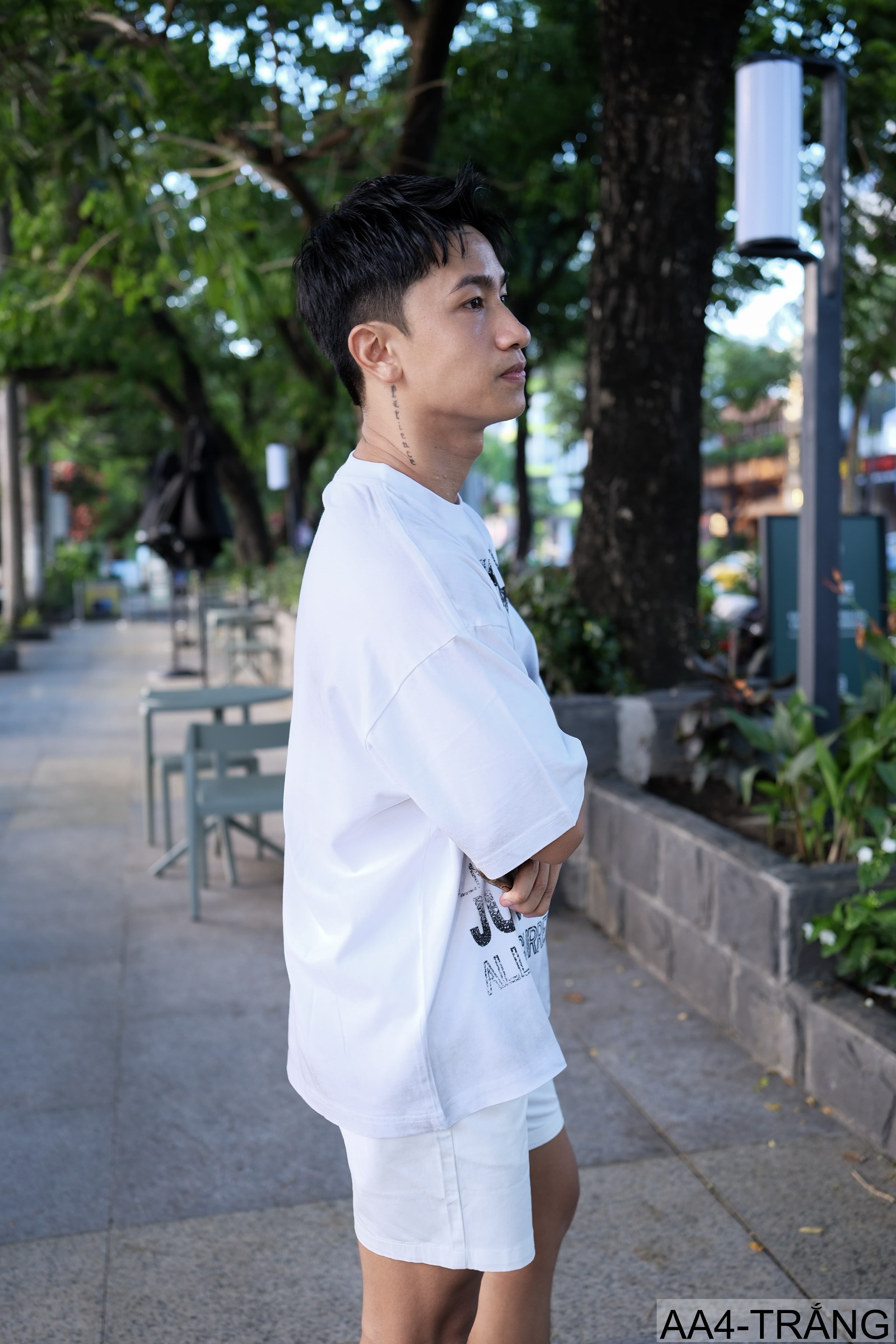 AA4 - Áo thun nam phong cách streetwear Mỹ, cổ tròn tay ngắn, chất cotton , họa tiết chữ nổi bật, form rộng rãi - ảnh 7