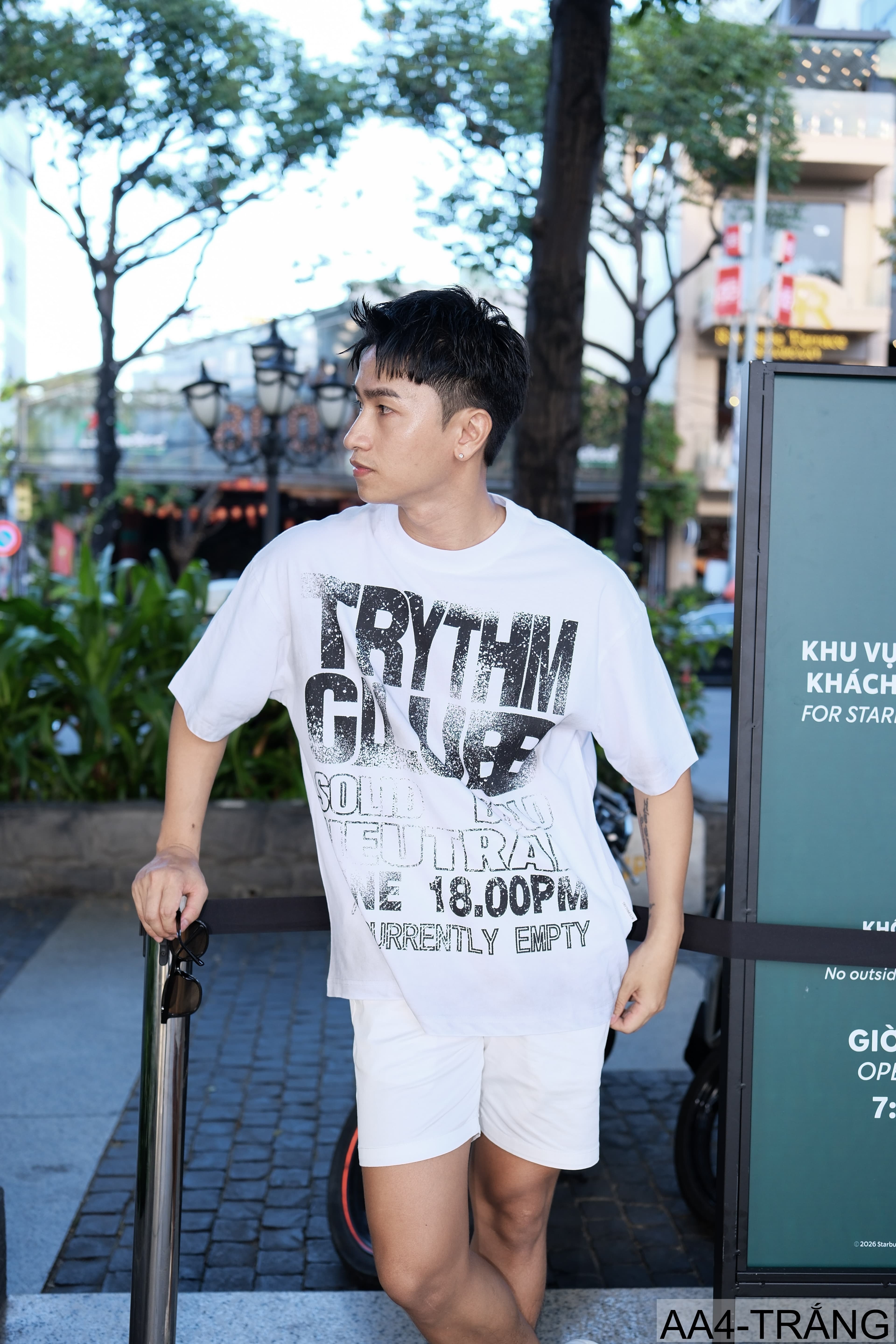 AA4 - Áo thun nam phong cách streetwear Mỹ, cổ tròn tay ngắn, chất cotton , họa tiết chữ nổi bật, form rộng rãi - ảnh 3