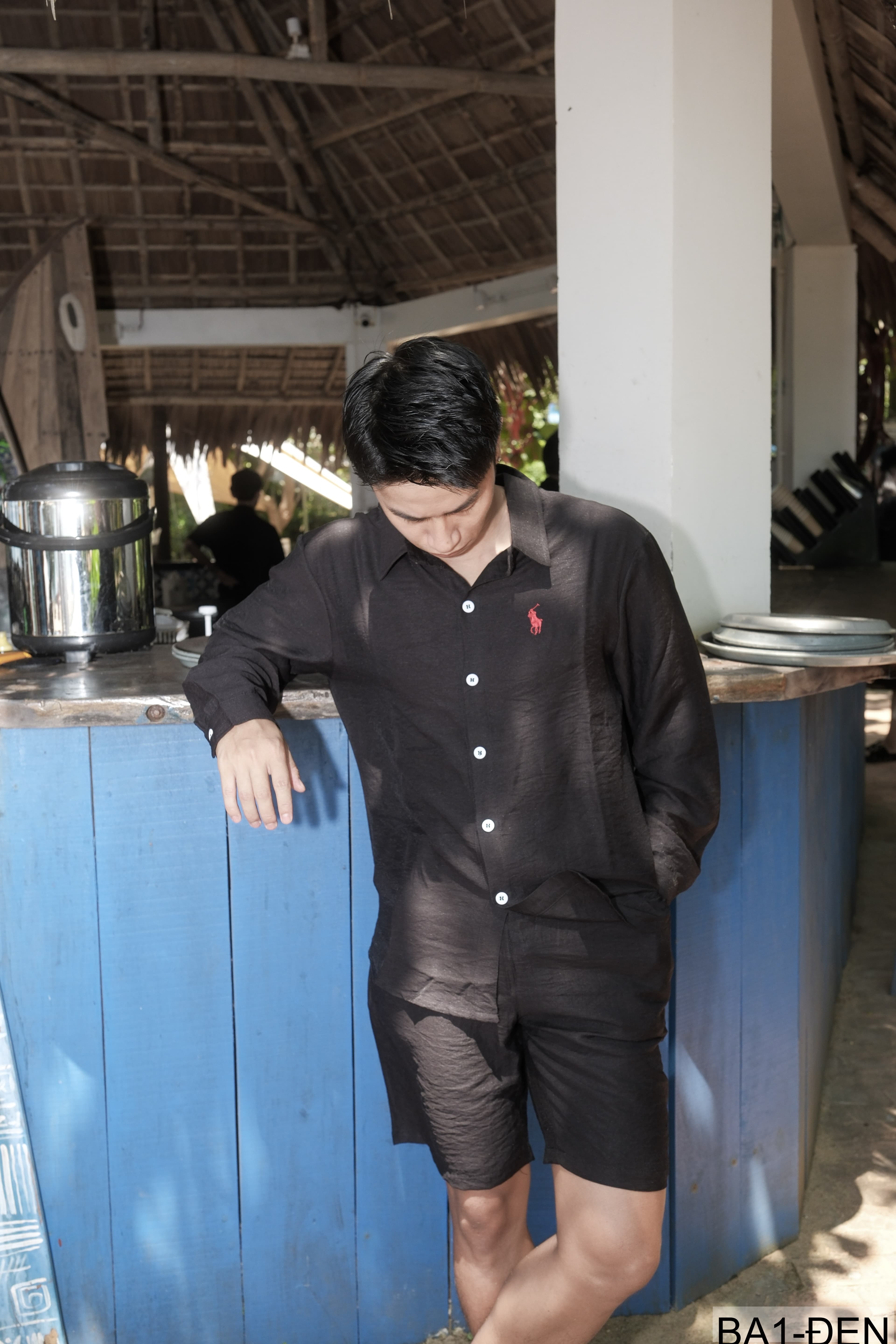 BA1 - Áo sơ mi nam dài tay mùa hè form rộng, chất polyester thoáng mát, phong cách thanh lịch năng động - ảnh 5