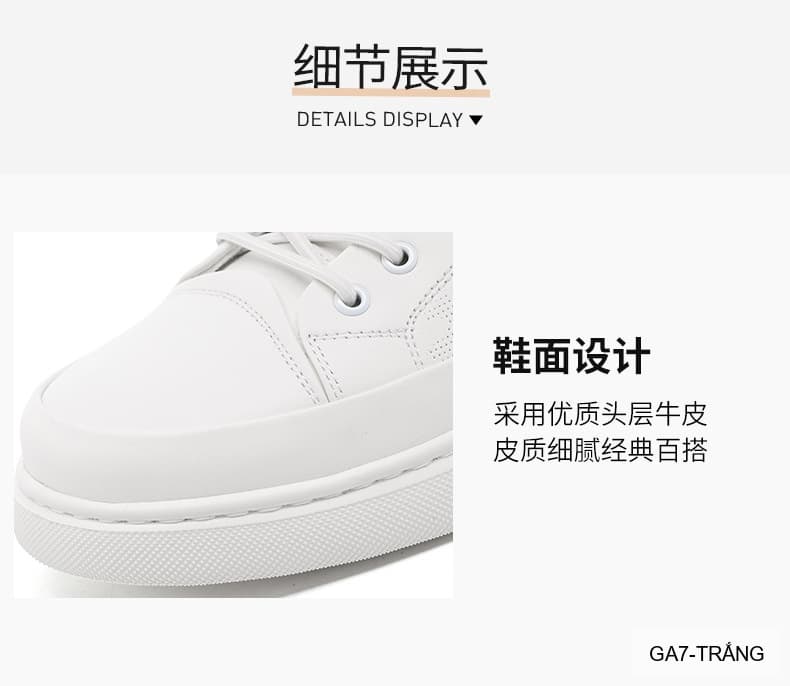 GA7 - Giày da thật nam Lin Sen mẫu mới 2026, thiết kế slip-on thời trang, phối màu khối trắng đen - ảnh 10