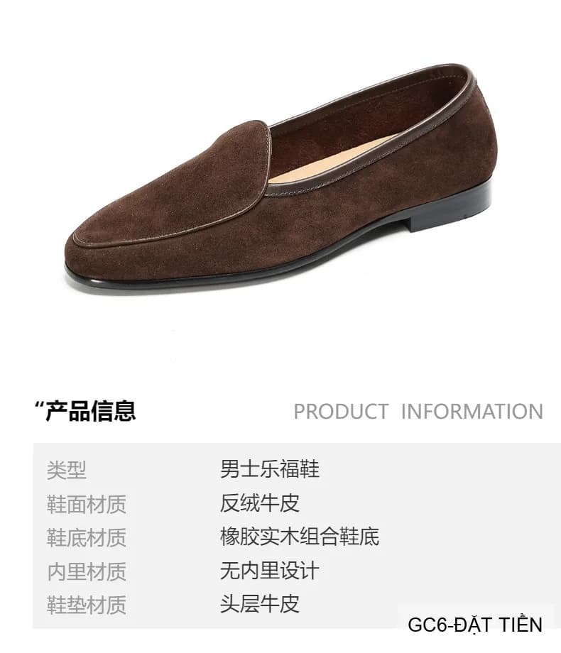 GC6 - Giày Loafer Nam Da Bò Thật Mùa Hè 2025 Phong Cách Anh Quốc Đen & Đặt Tiền - ảnh 8