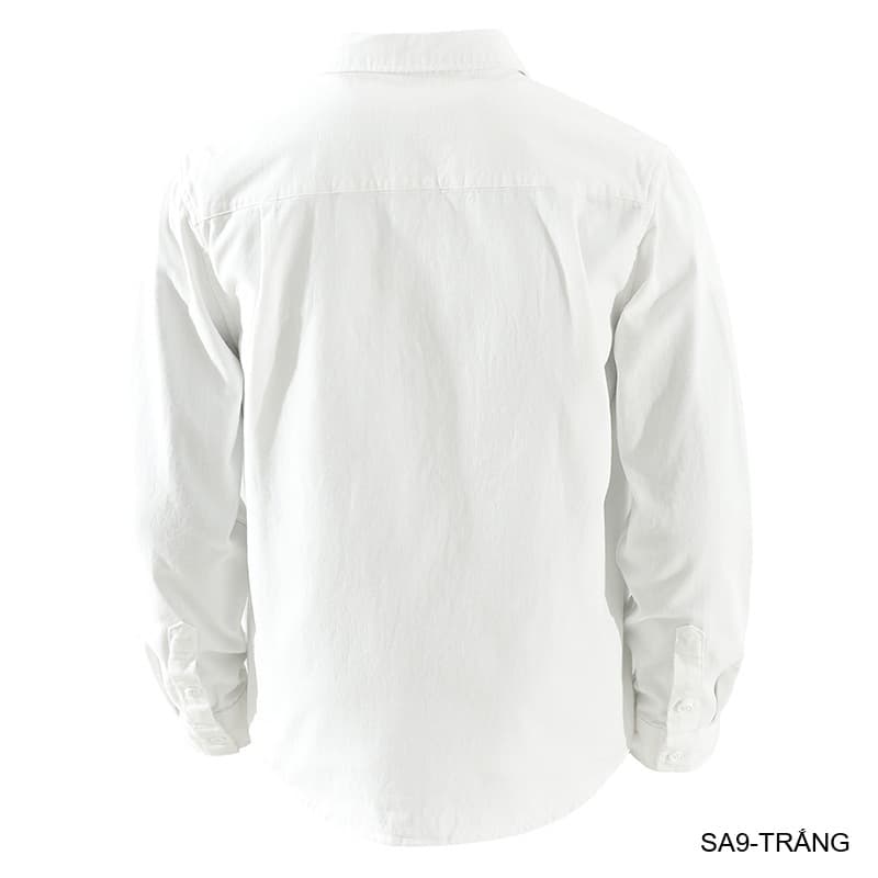 SA9 - Áo sơ mi nam dài tay phong cách Nhật Bản, chất cotton mềm mại, form rộng thoải mái - ảnh 4