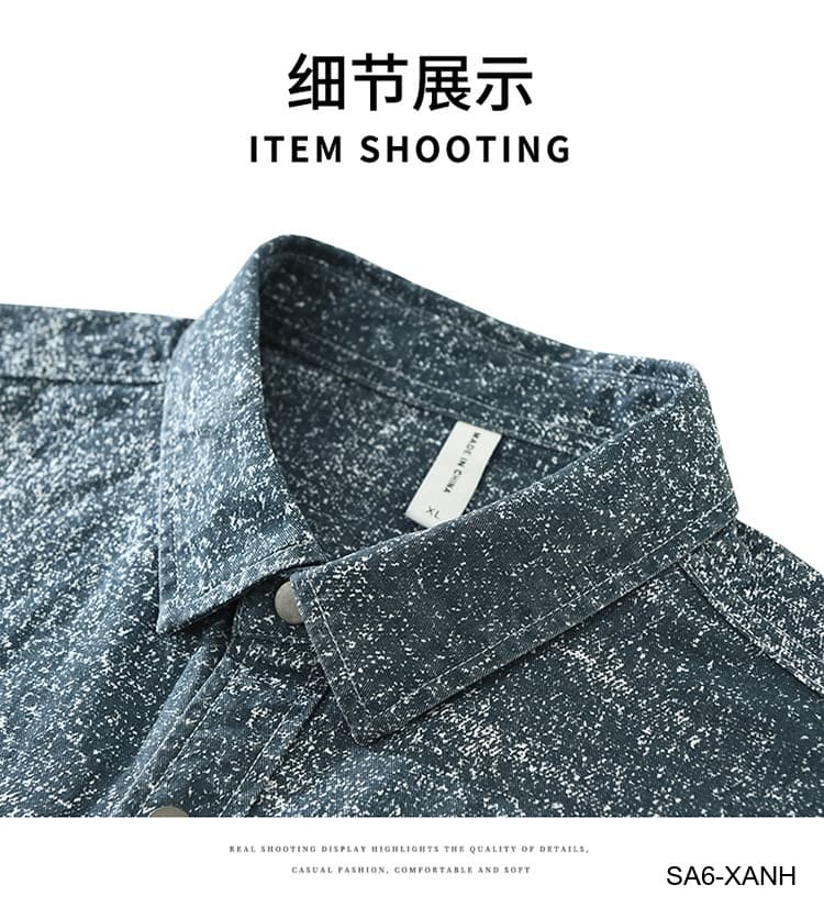 SA6 - Áo sơ mi nam tay dài họa tiết vintage phong cách streetwear, form rộng thoải mái - ảnh 13