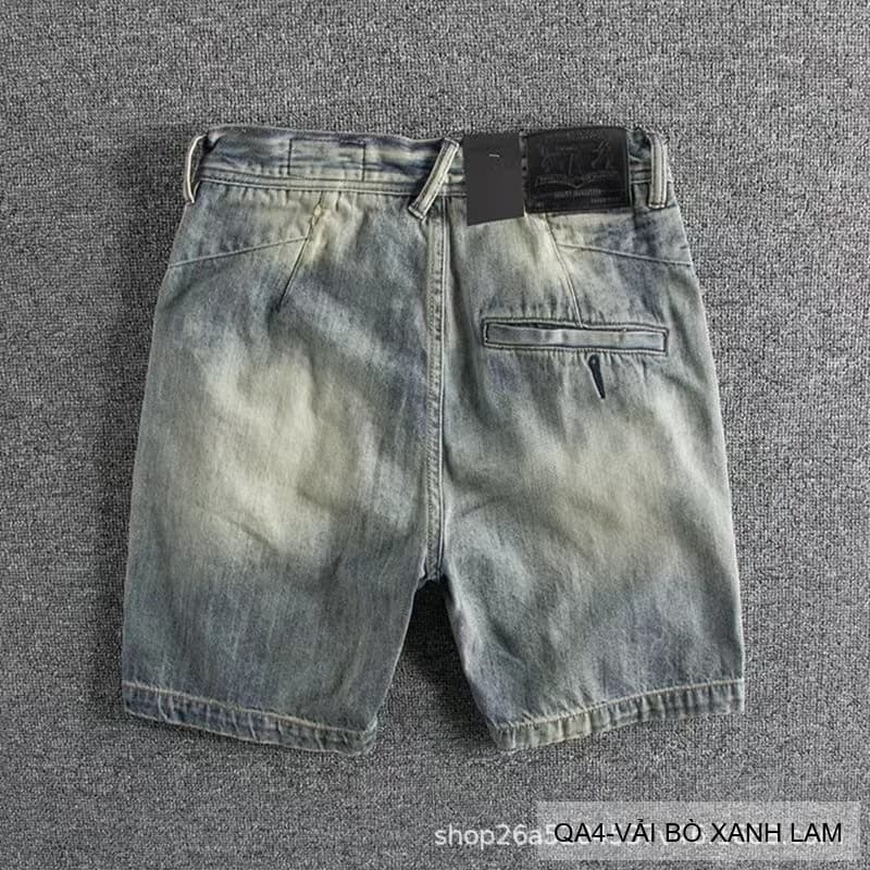 QA4 - Quần short jeans ống rộng phong cách Ami Kaji, chất cotton mềm mại, tôn dáng thanh lịch cho mùa hè - ảnh 7