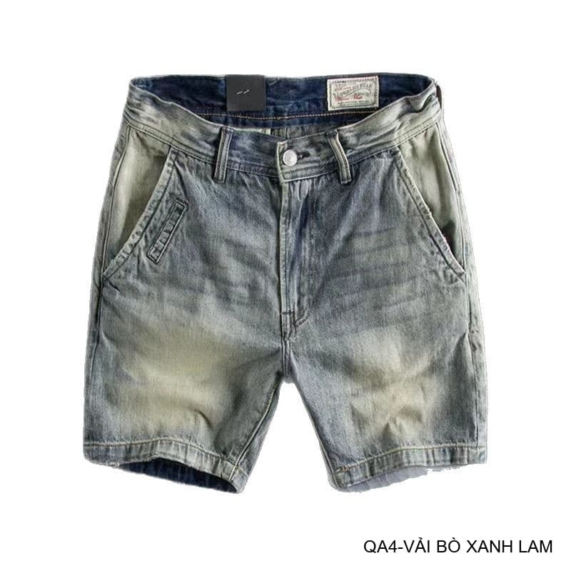 QA4 - Quần short jeans ống rộng phong cách Ami Kaji, chất cotton mềm mại, tôn dáng thanh lịch cho mùa hè - ảnh 8