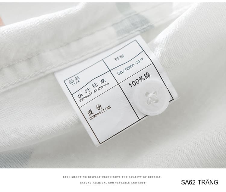 SA62 - Áo Sơ Mi Nam Tay Ngắn Phong Cách Nhật Bản In Hình Nghệ Thuật Chất Cotton Thoáng Mát - ảnh 12