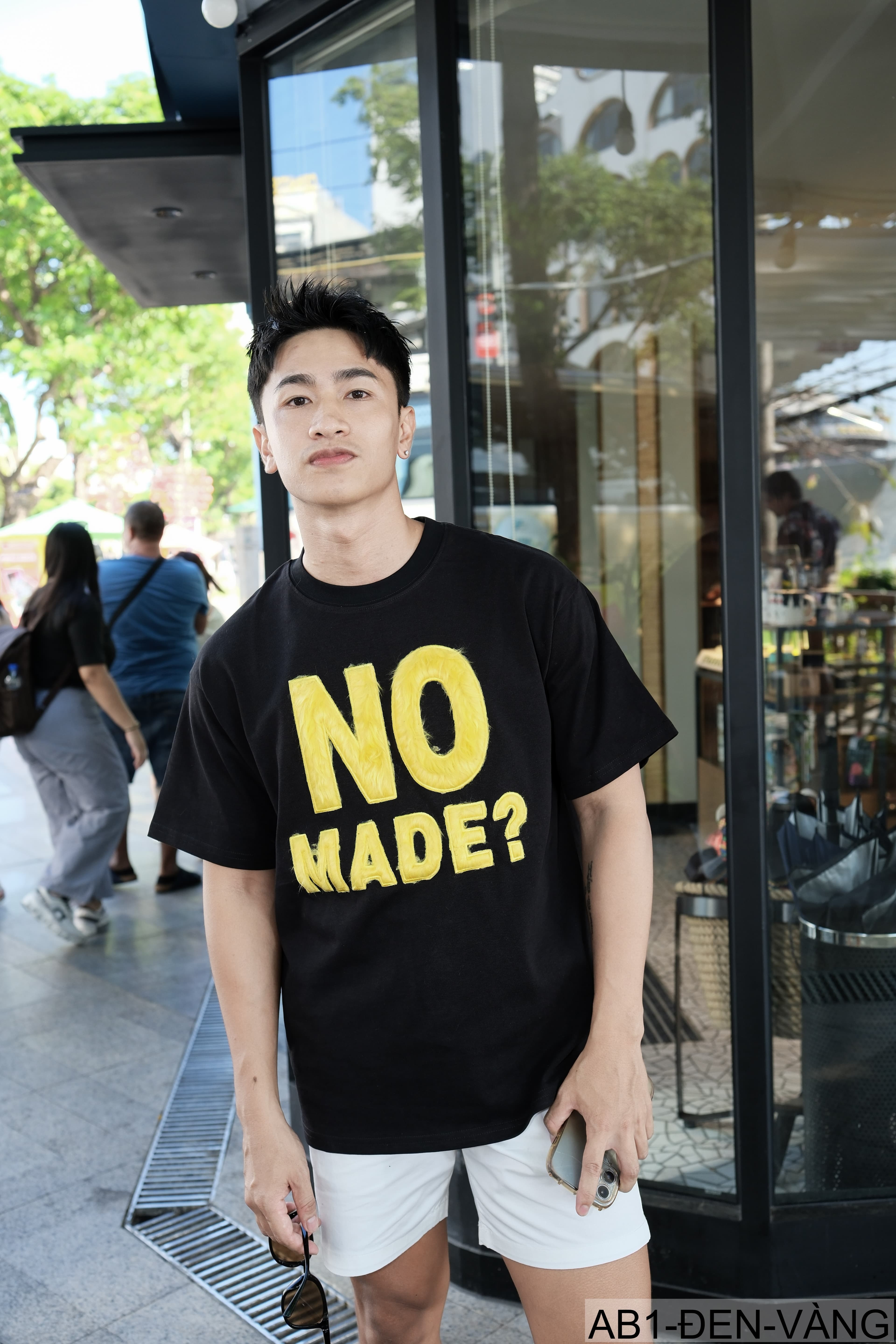 AB1 - Áo phông nam nữ unisex cổ tròn tay ngắn họa tiết NO MADE? phong cách streetwear mùa hè - ảnh 6