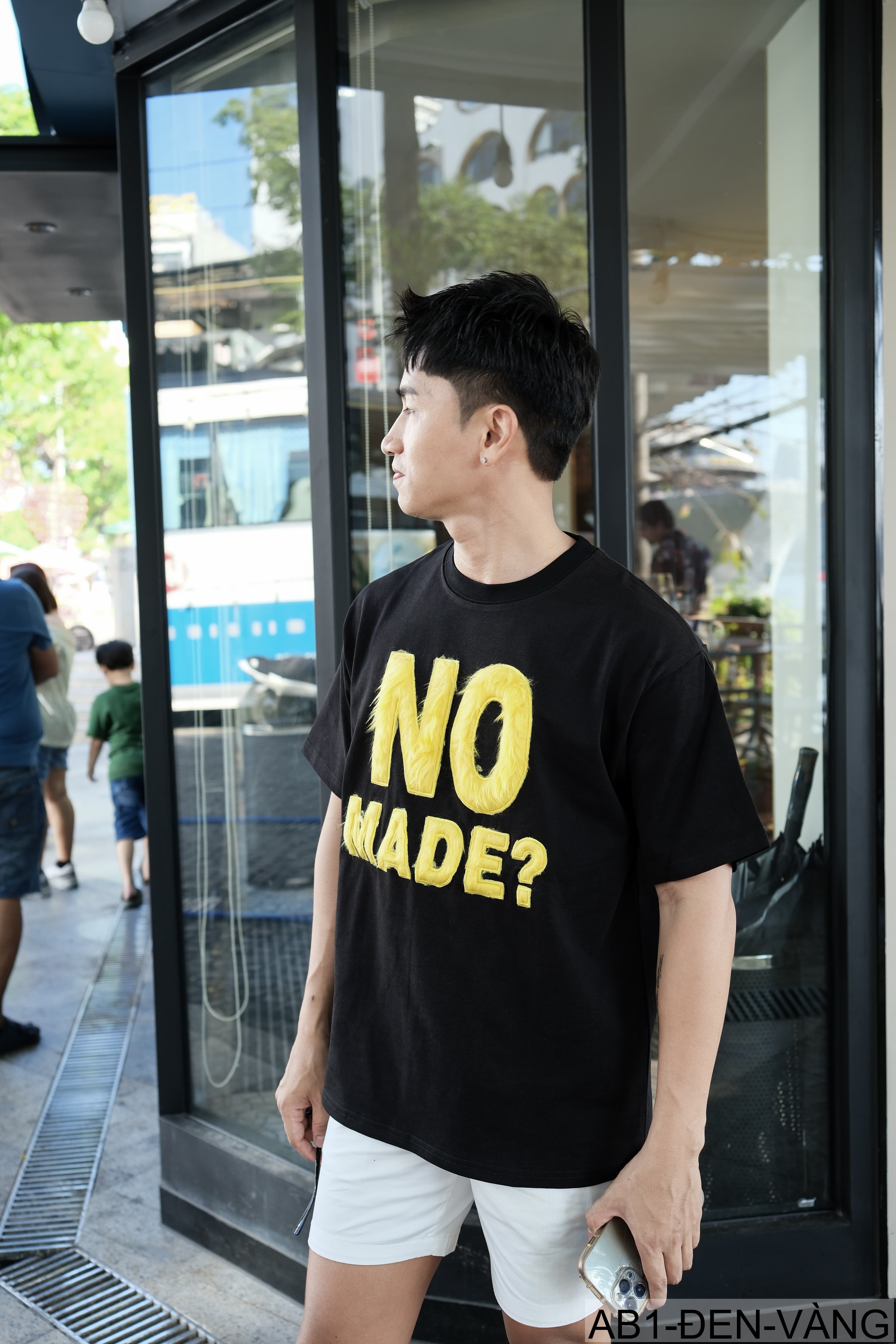 AB1 - Áo phông nam nữ unisex cổ tròn tay ngắn họa tiết NO MADE? phong cách streetwear mùa hè - ảnh 7