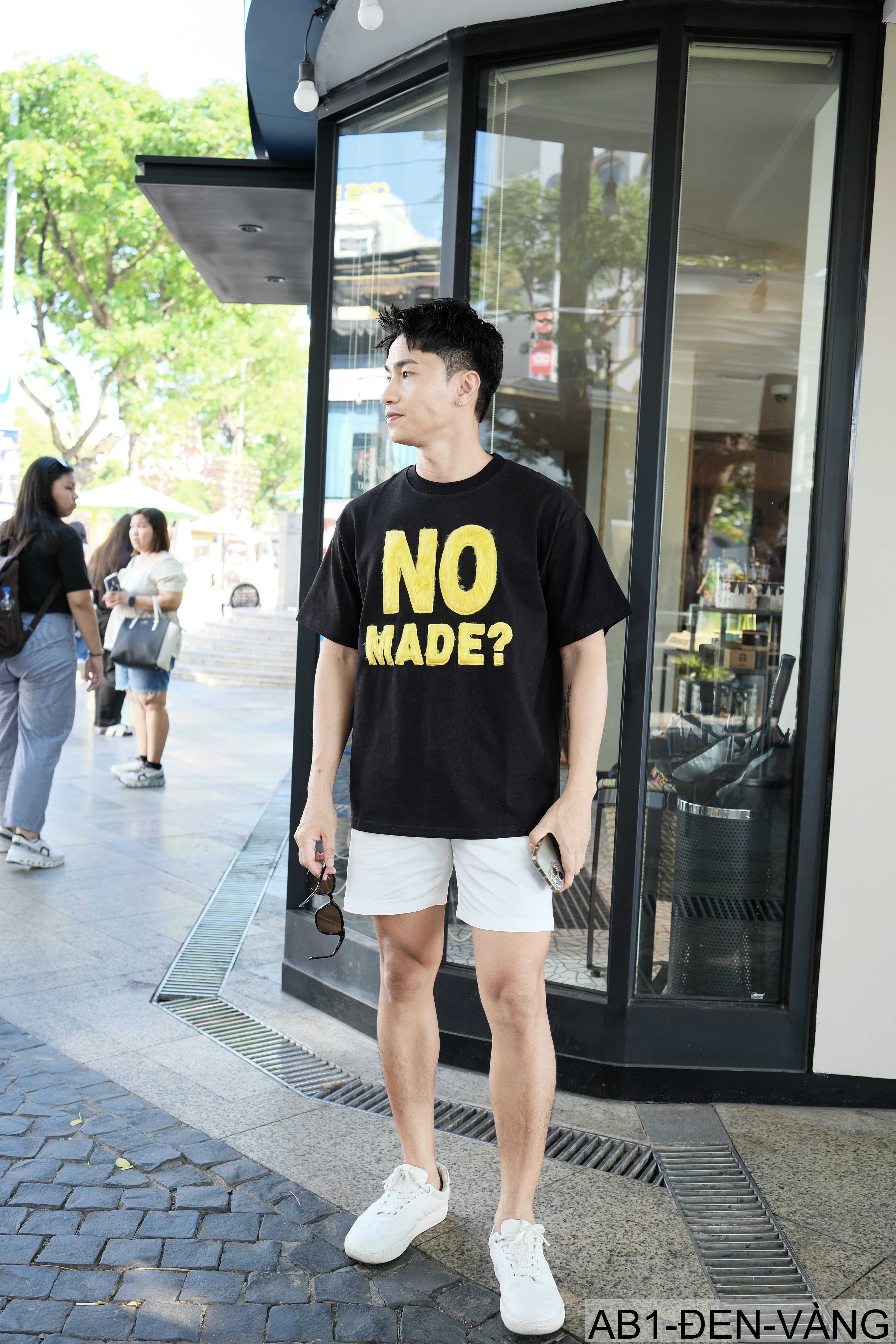 AB1 - Áo phông nam nữ unisex cổ tròn tay ngắn họa tiết NO MADE? phong cách streetwear mùa hè - ảnh 8