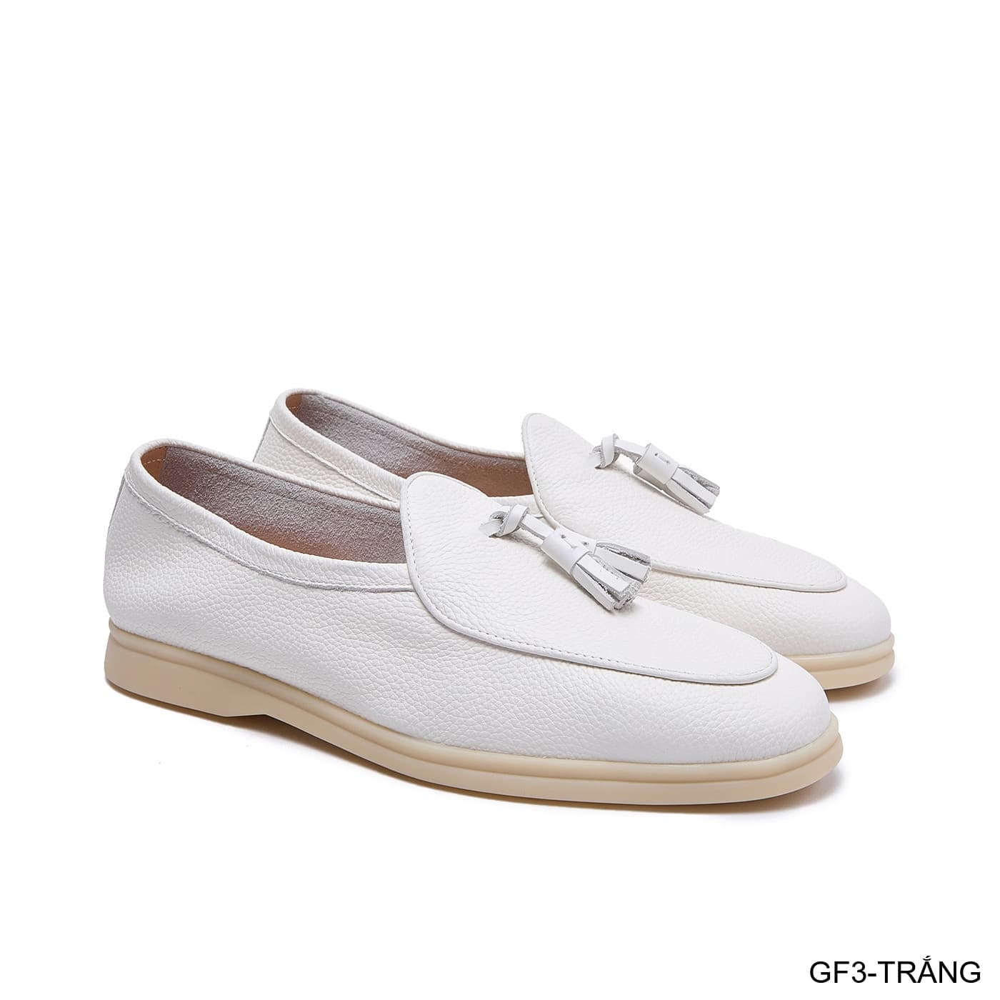 GF3 - Giày lười nam da bò thật, thiết kế tua rua, phong cách tối giản - ảnh 4