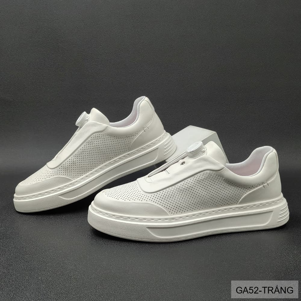 GA52 - Giày Sneaker Nam Đế Dày Tăng Chiều Cao Phong Cách Thể Thao Mùa Hè Trắng - ảnh 3