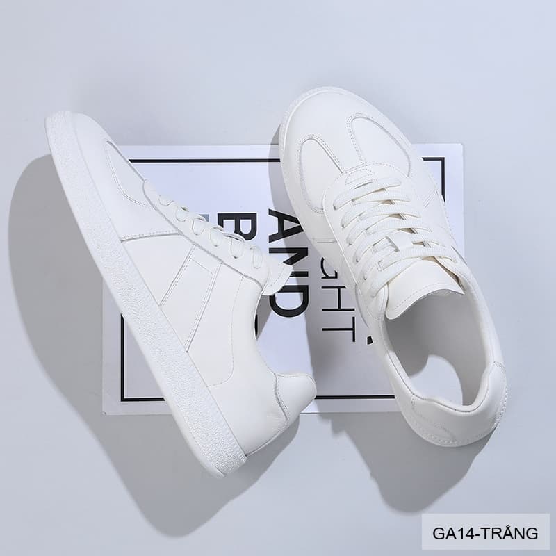 GA14 - Giày thể thao nam da bò thật kiểu mới 2026, phối màu trắng đen thời thượng - ảnh 3