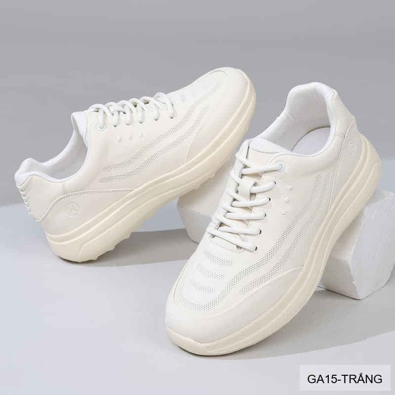 GA15 - Giày thể thao nam da thật đế mềm êm ái, phong cách retro thời trang, đi bộ du lịch thoải mái - ảnh 2