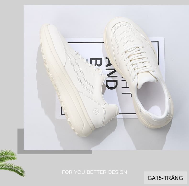 GA15 - Giày thể thao nam da thật đế mềm êm ái, phong cách retro thời trang, đi bộ du lịch thoải mái - ảnh 4