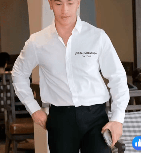 Áo Sơ Mi Nam Tay Dài Form Slim Màu Đen - ảnh 2