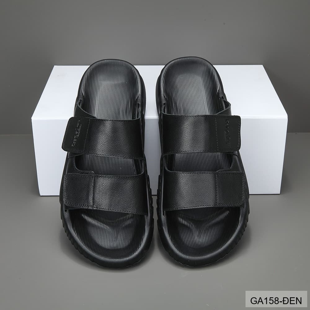 GA158 - Dép Nam Đế Dày Thời Trang Dây Dán Velcro Chất Liệu Da Bò Thoáng Khí - ảnh 3
