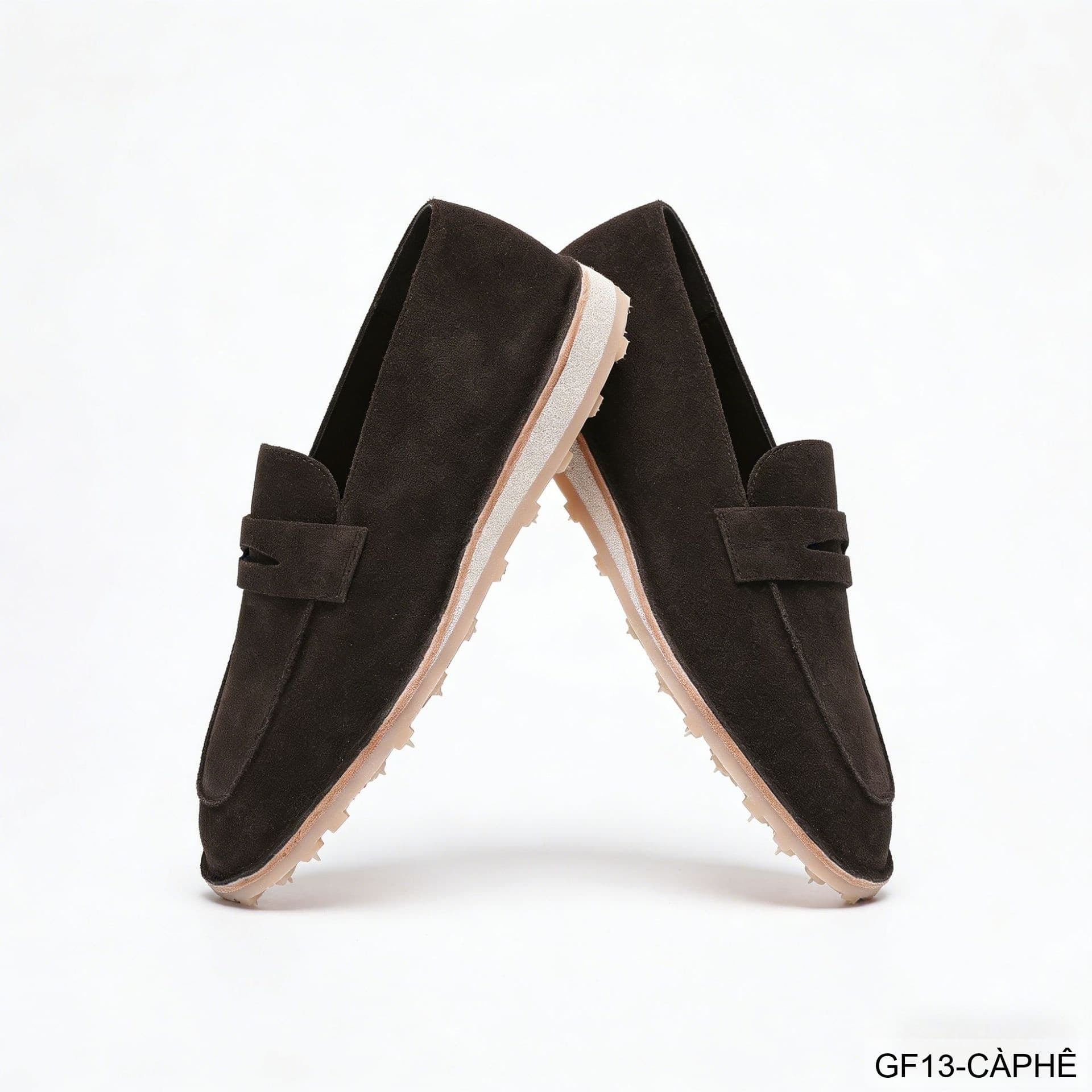 GF13 - Giày lười nam đế mềm kiểu Moccasin mùa hè - Da nubuck thoáng khí - ảnh 8