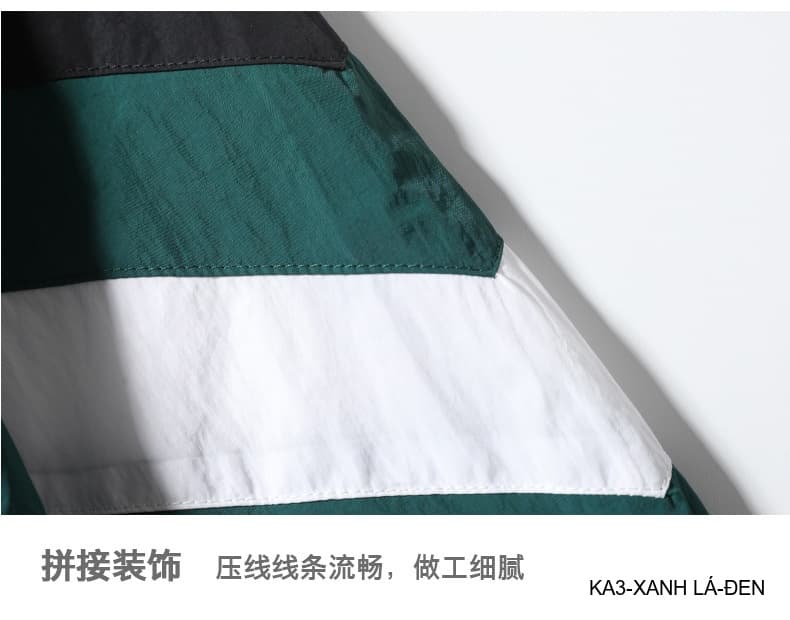 KA3 - Áo khoác nam dáng rộng phối màu cổ đứng phong cách thể thao thoáng khí mùa xuân thu - ảnh 16