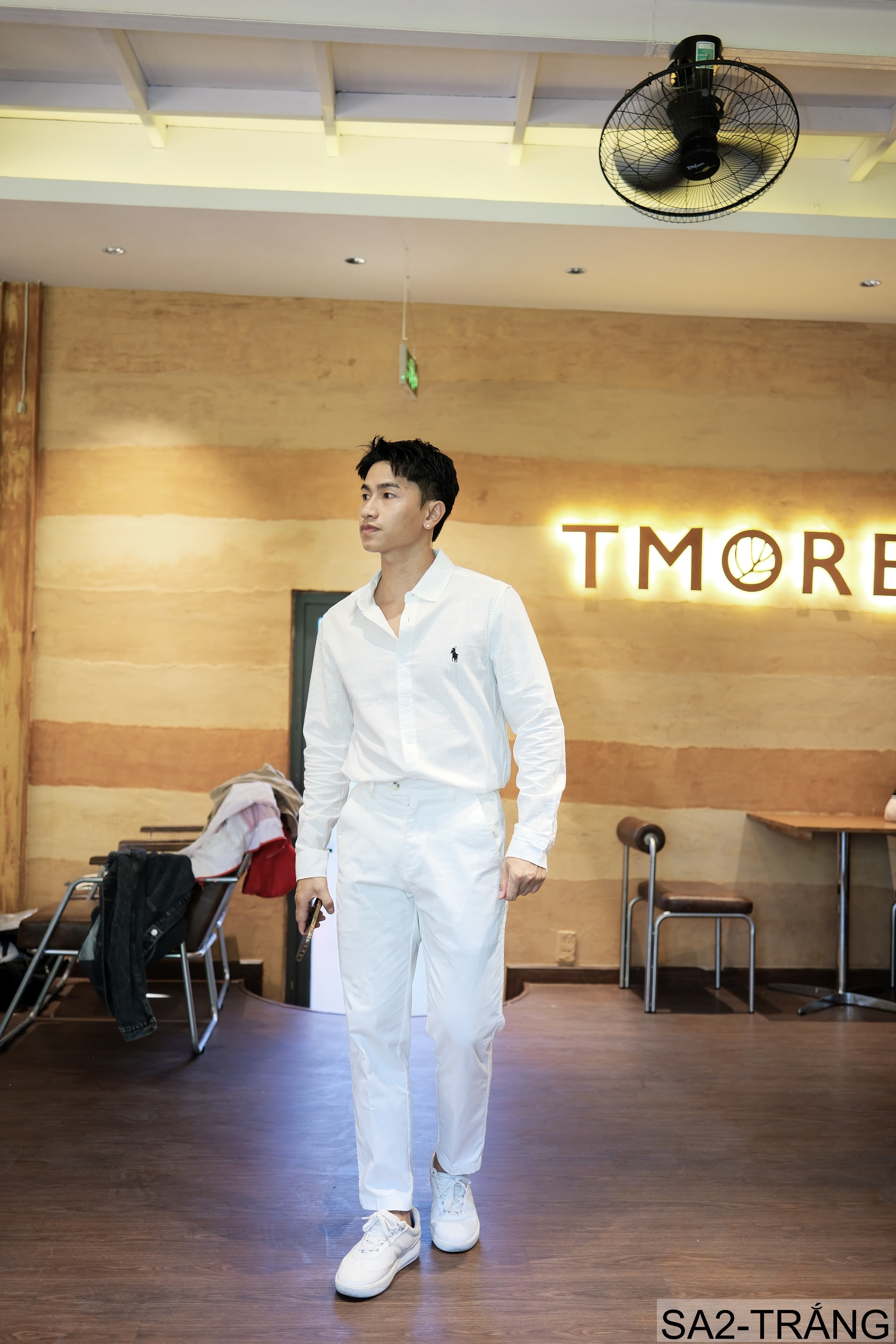 SA2 - Áo sơ mi nam dài tay thêu logo nhỏ, chất cotton mềm mại, dáng rộng thoải mái, phong cách Nhật Bản - ảnh 7